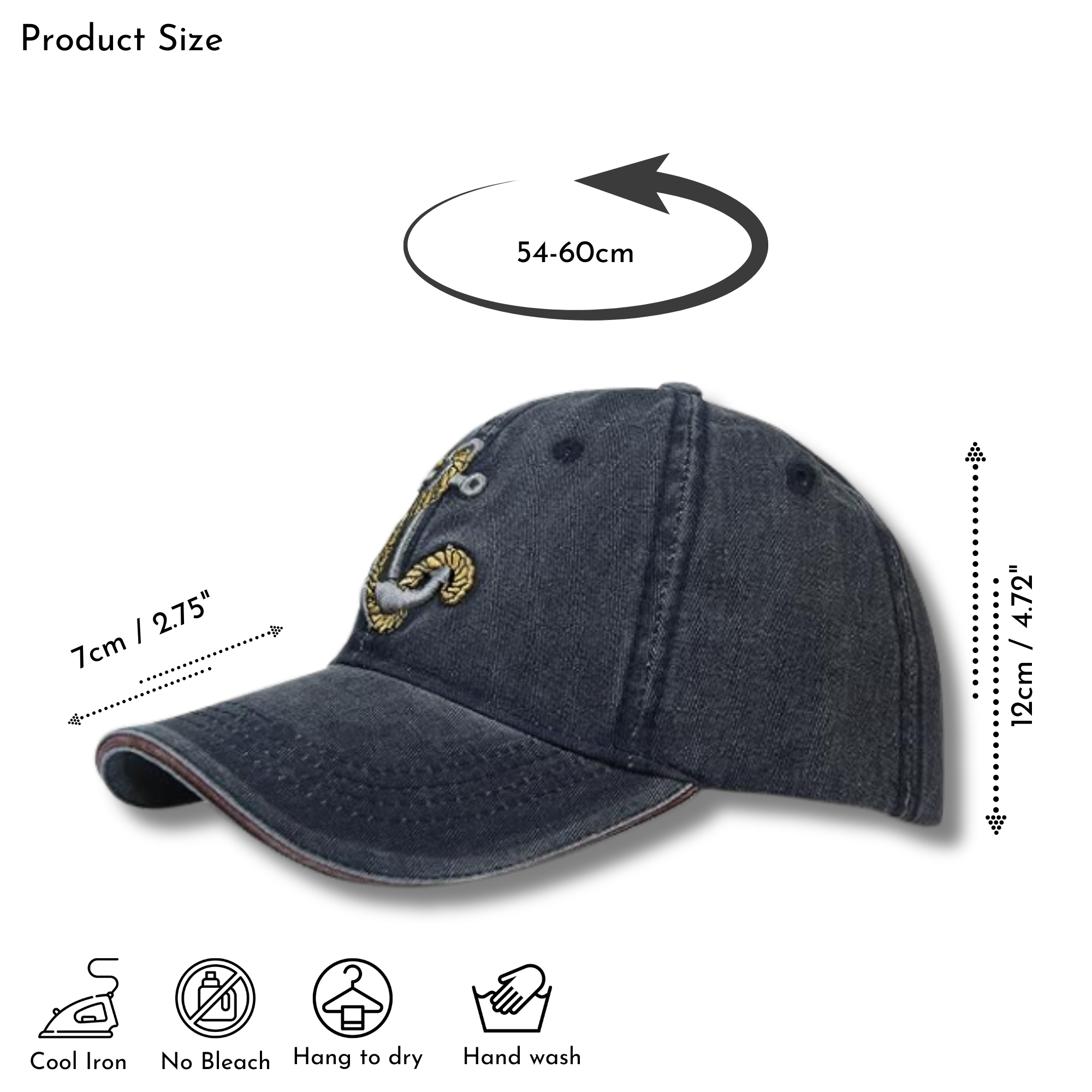 Embroidred Baseball Stylish Cap for Men Women - Sail Blue