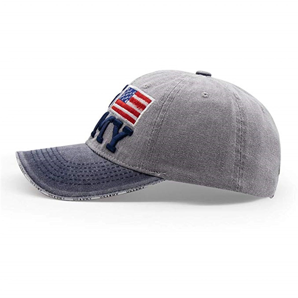 Embroidred Baseball Stylish Cap for Men Women - US Army - Grey
