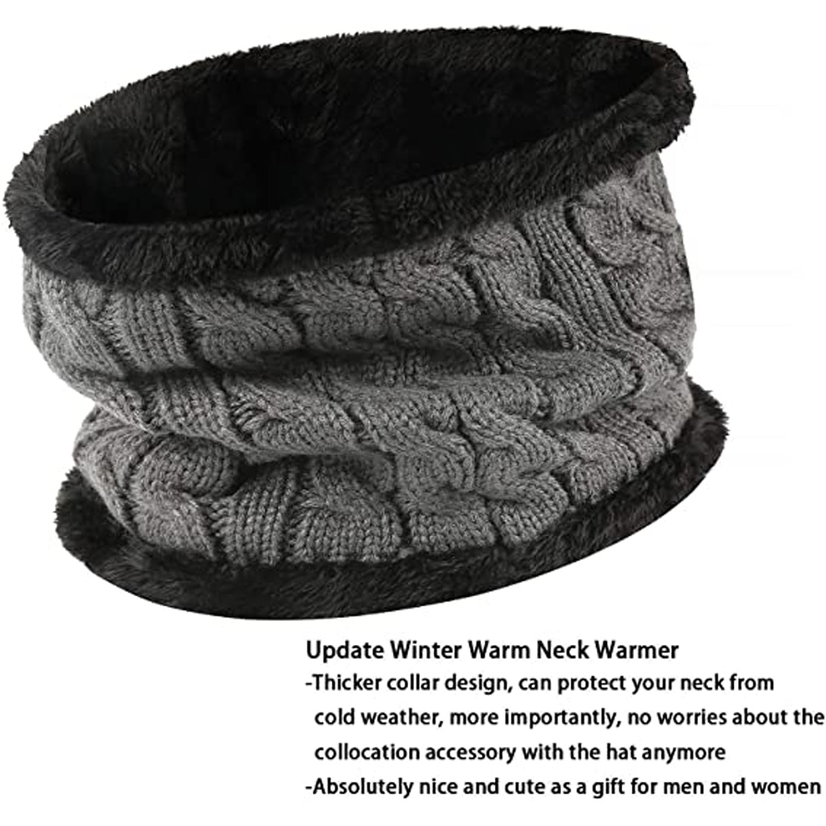 Winter Beanie Cap Hat Scarf Set for Men Women