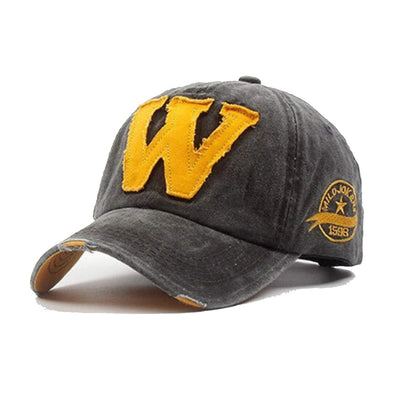 W - Baseball Stylish Cap - Faded Black