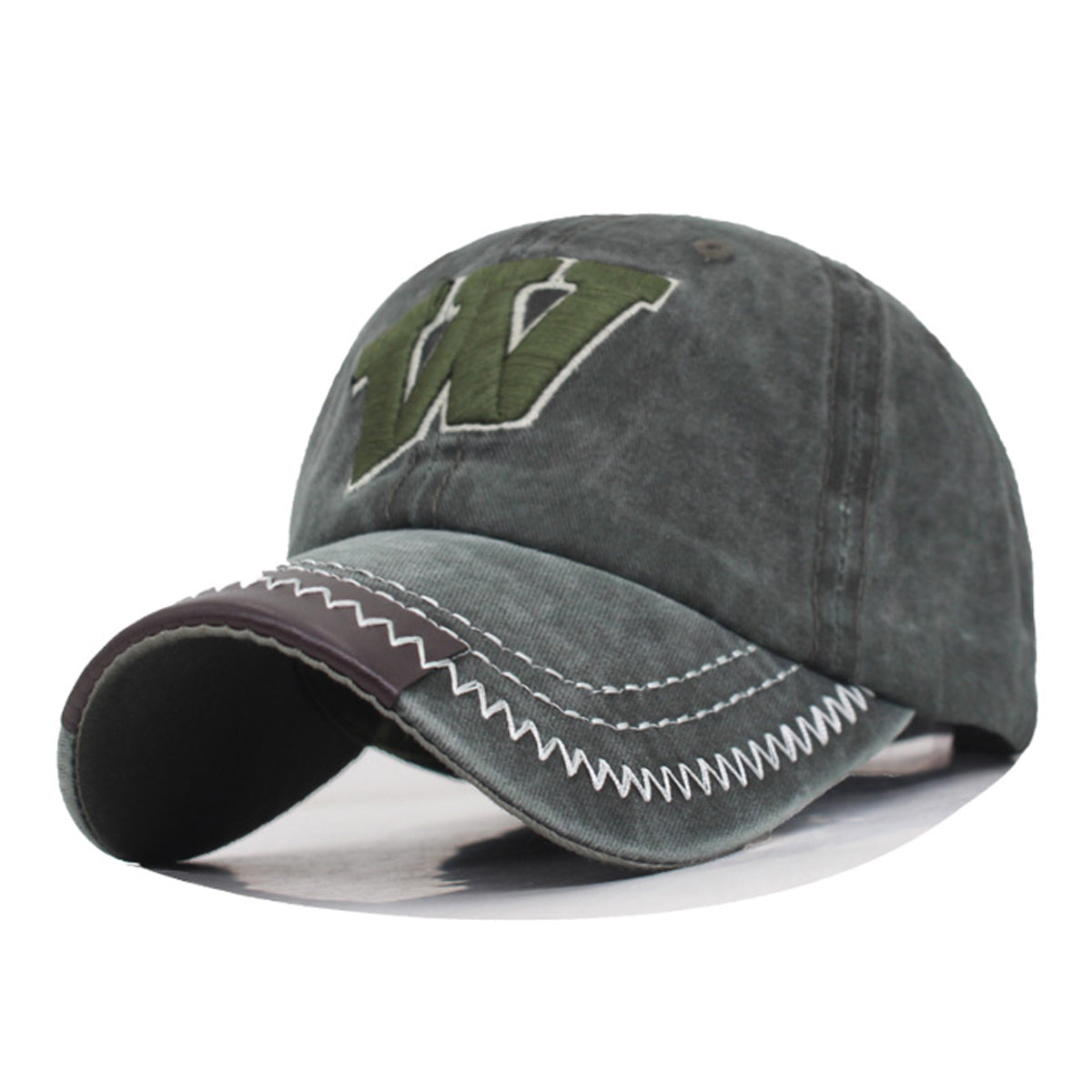 Baseball Stylish Cap - Embroidered W - Olive