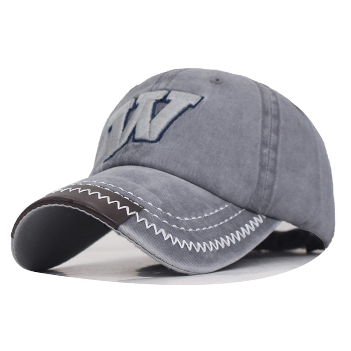 Baseball Stylish Cap - Embroidered W - Grey