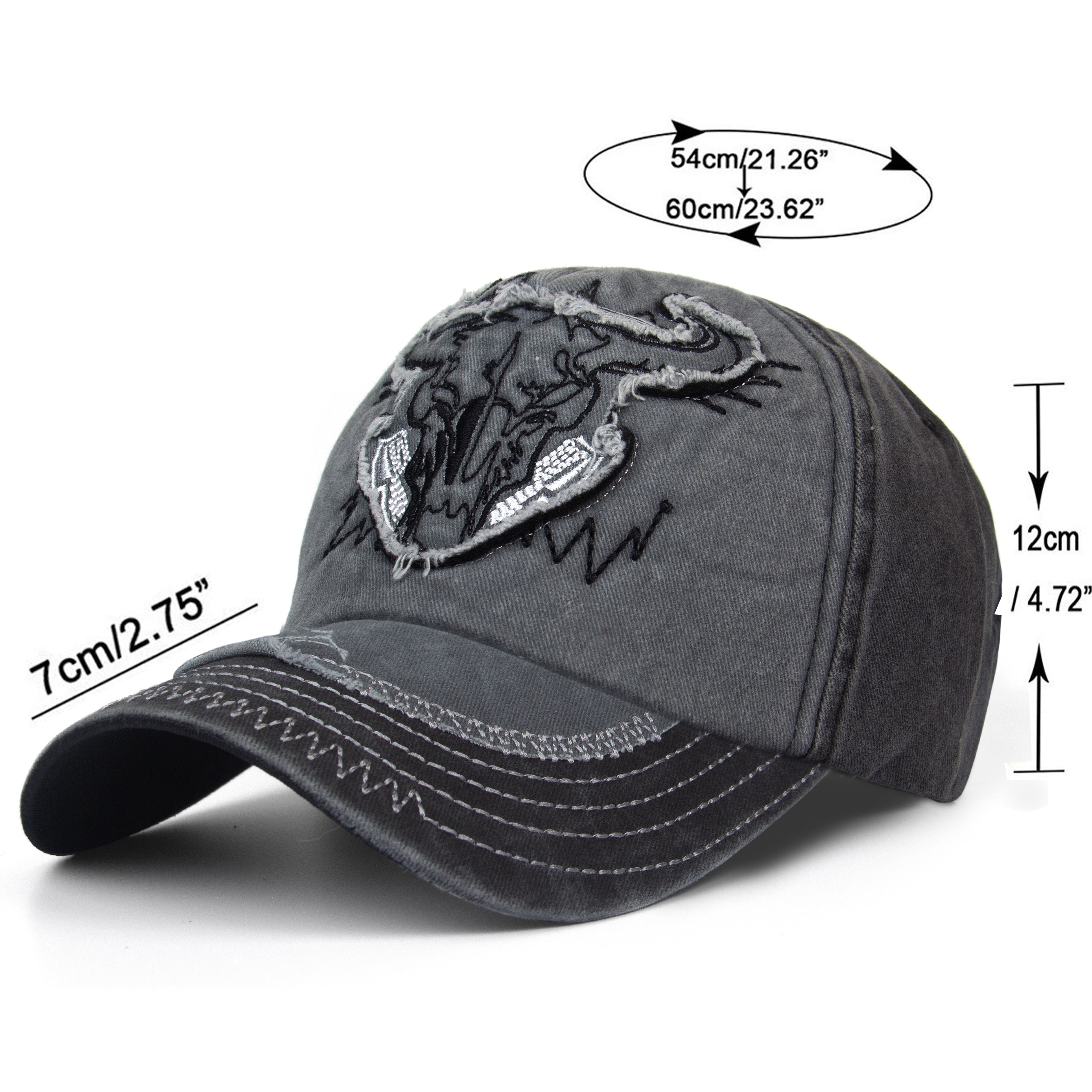 Cotton Bull Style Snapback Baseball Cap for Men Women - Smoky Black