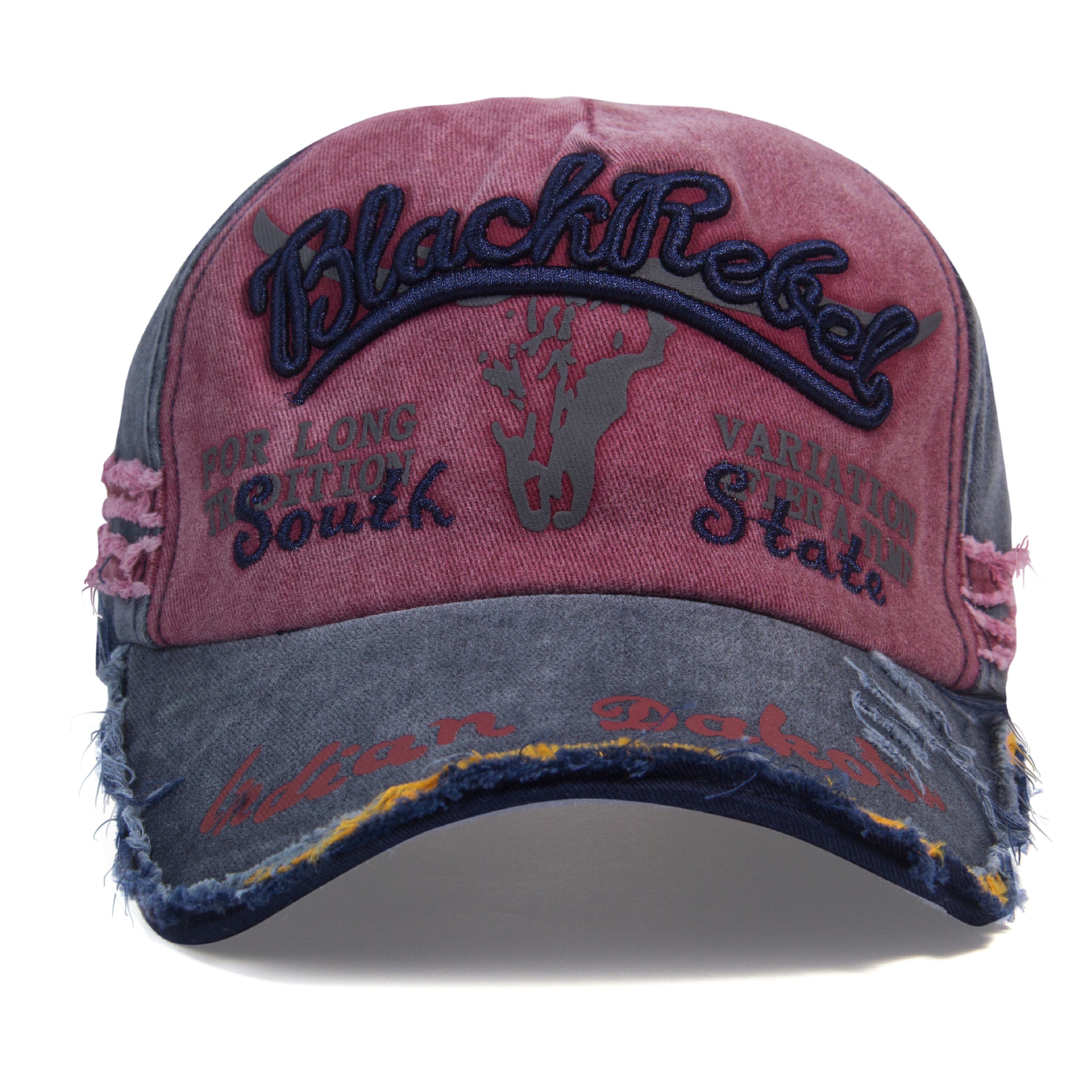 Black Rebel Stylish Snapback Baseball Cap for Men & Women - Red