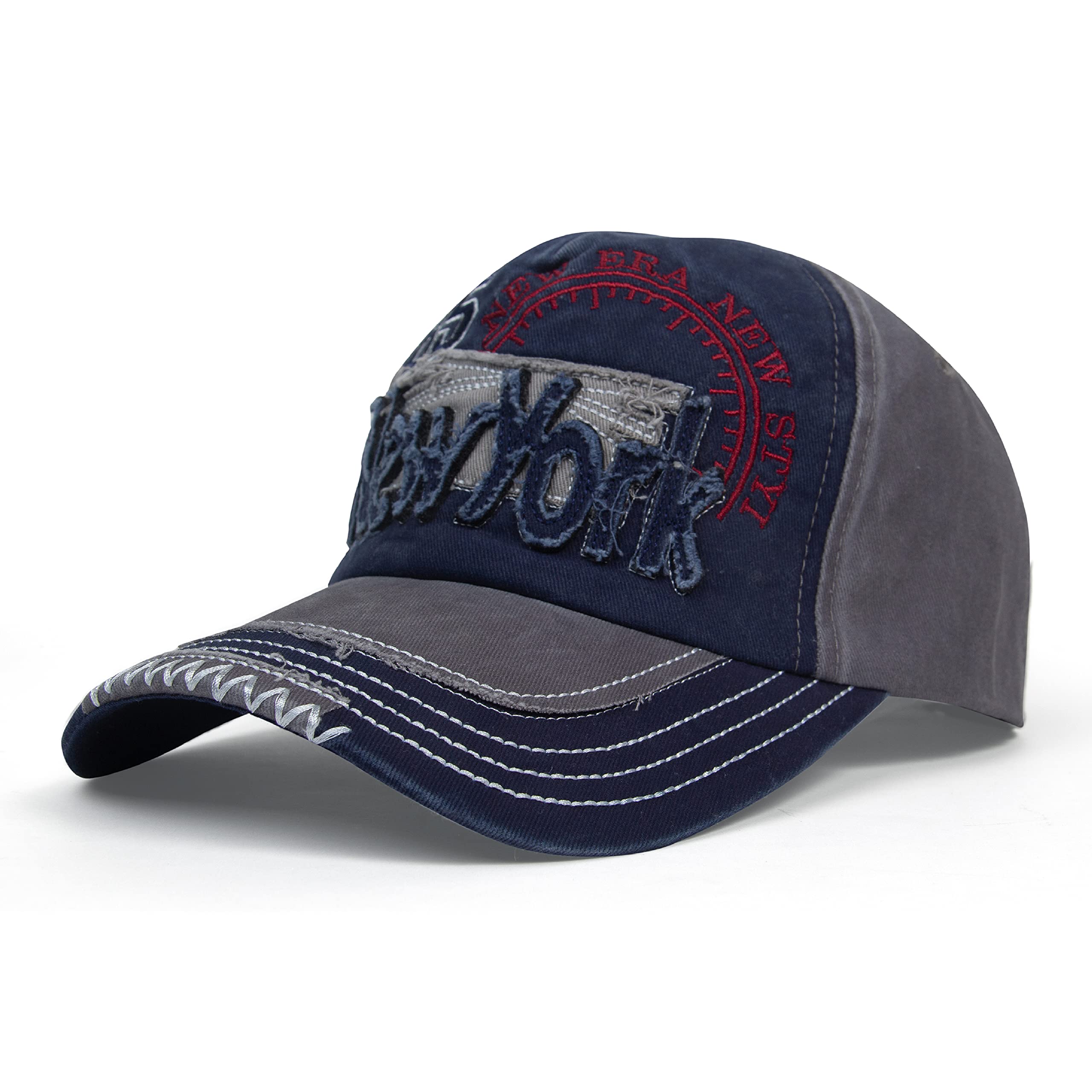 Cotton NY85 Style Snapback Baseball Cap for Men Women (Grey)