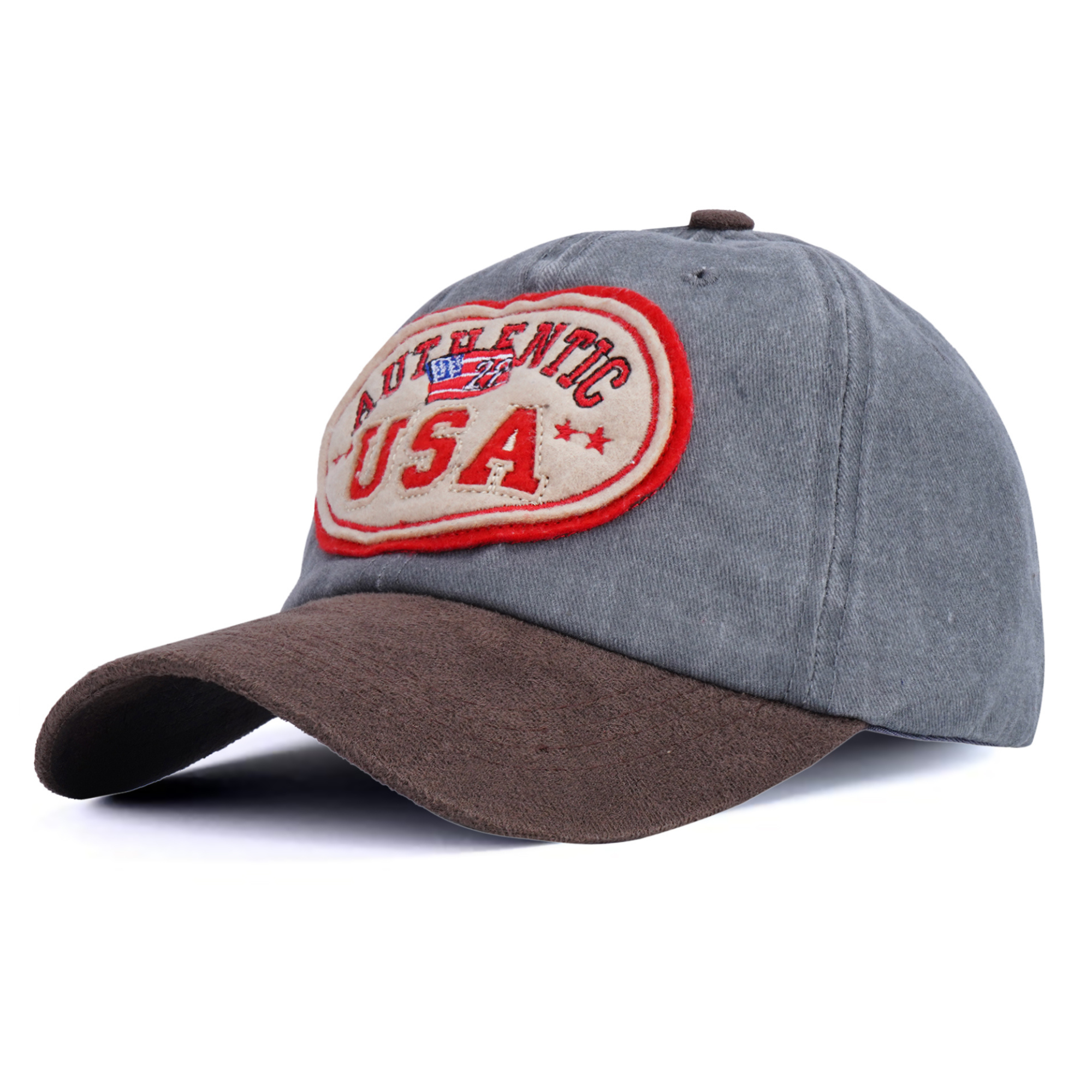 Embroidred Baseball Stylish Cap for Men Women - AuthenticUSA Grey