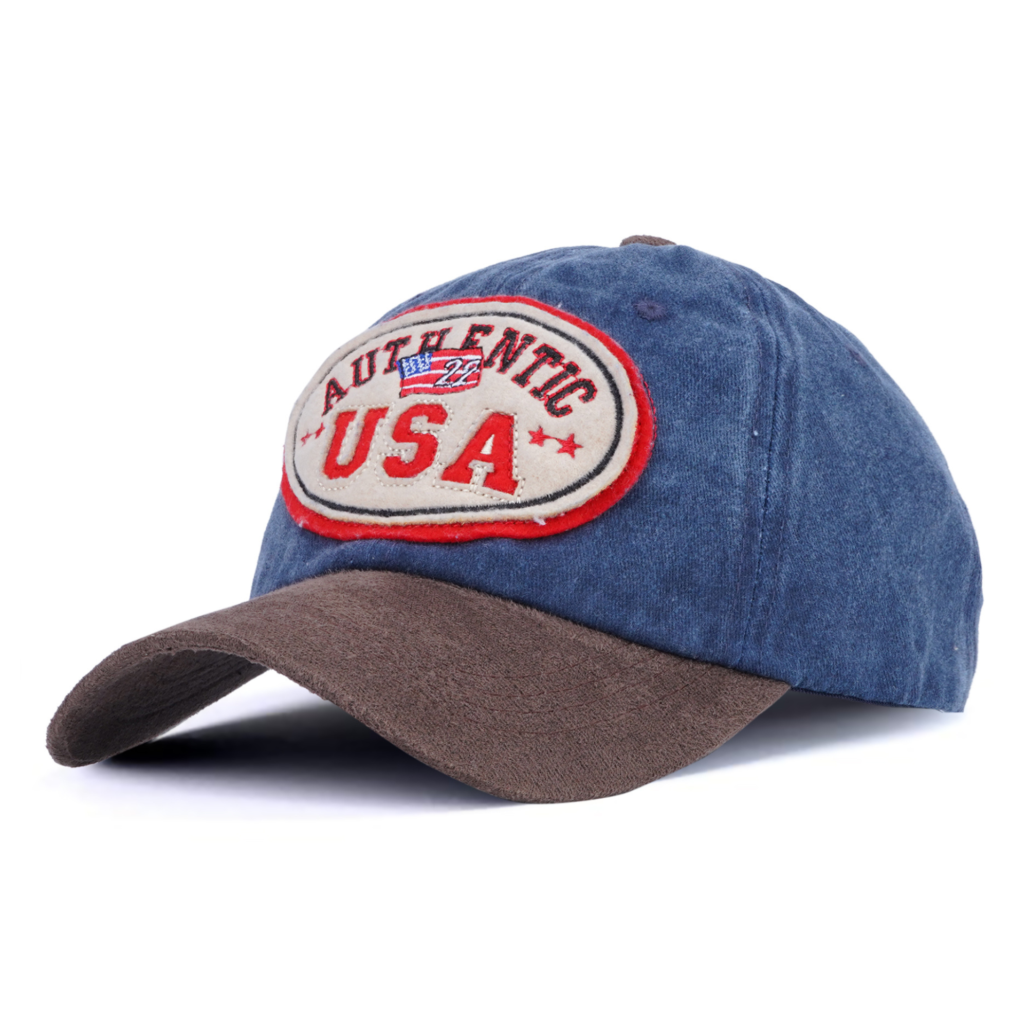 Embroidred Baseball Stylish Cap for Men Women - AuthenticUSA Blue