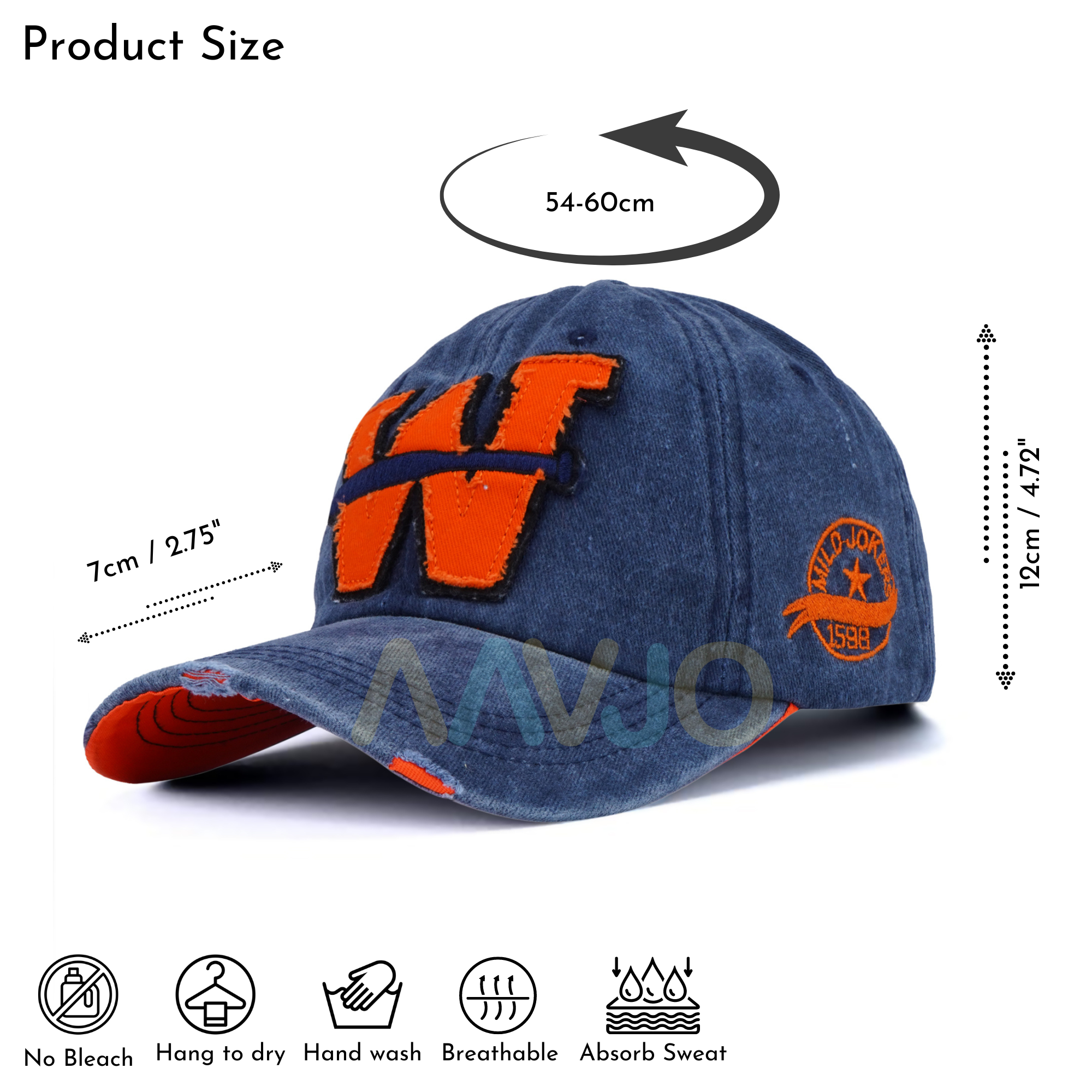 W - Baseball Stylish Cap - BaseBall Navy Blue