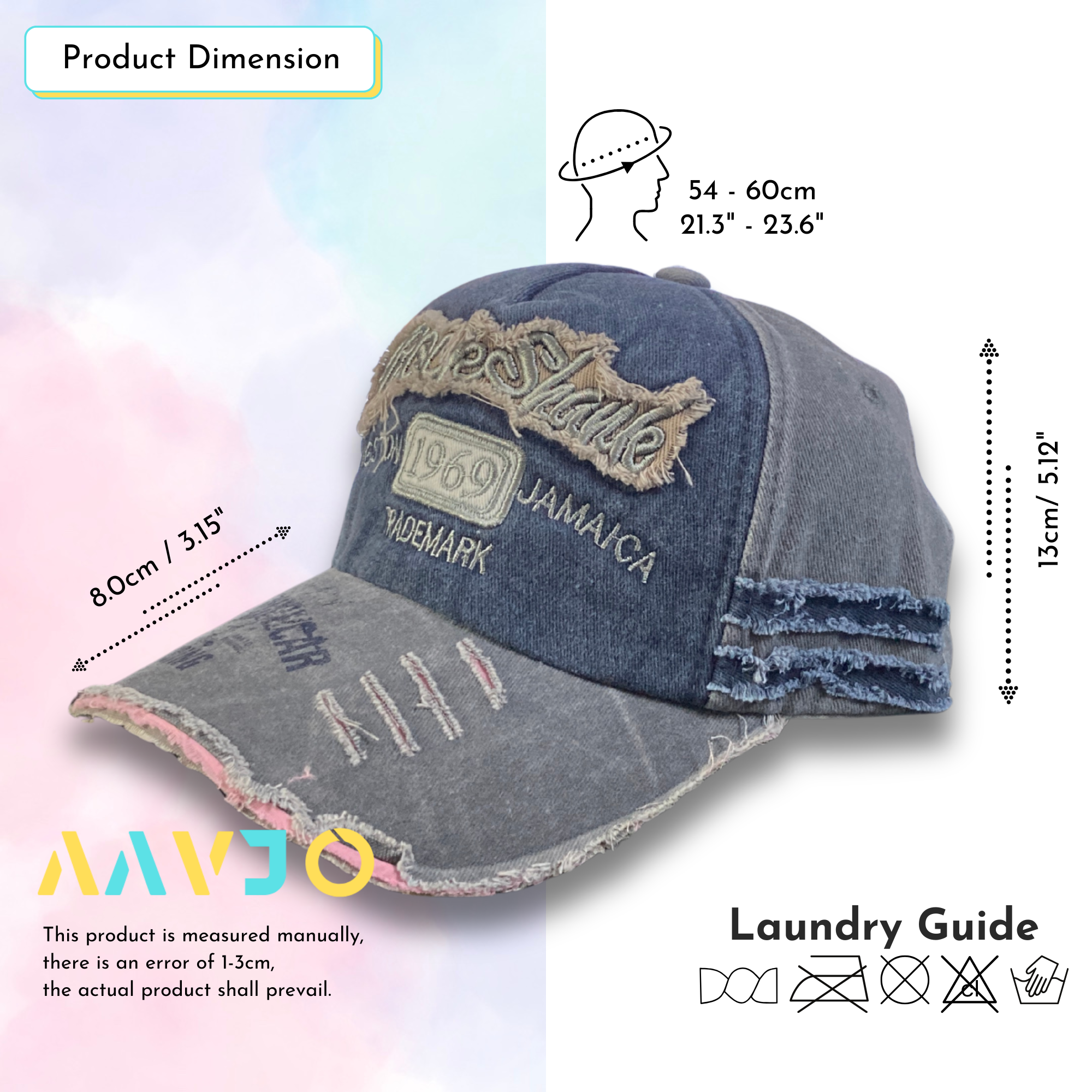 Stylish Cotton Vintage 1969 Embroidered  Cap for Men Women - Grey