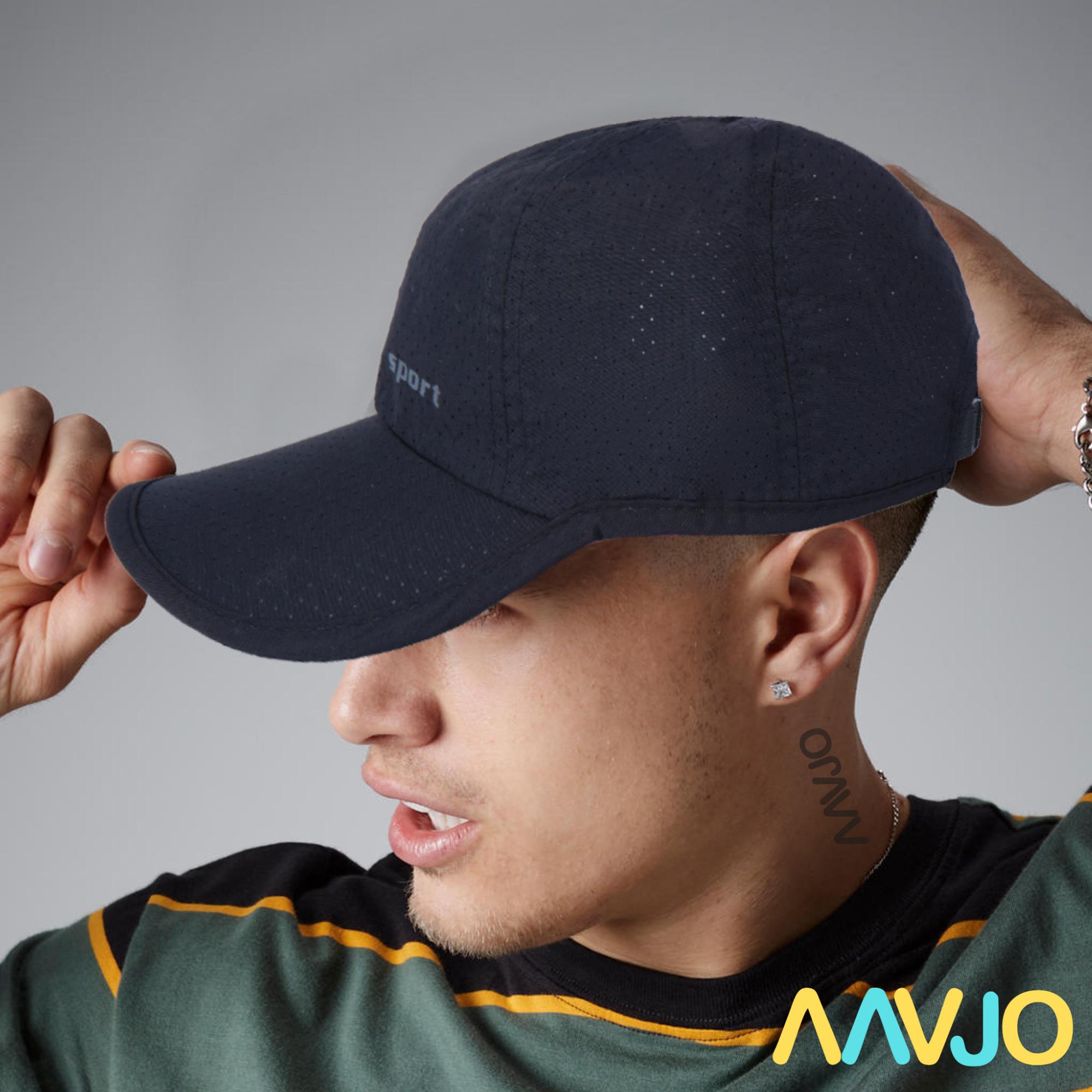 Quick Dry Baseball Cap Hat Topi for Men Women - Sport Black