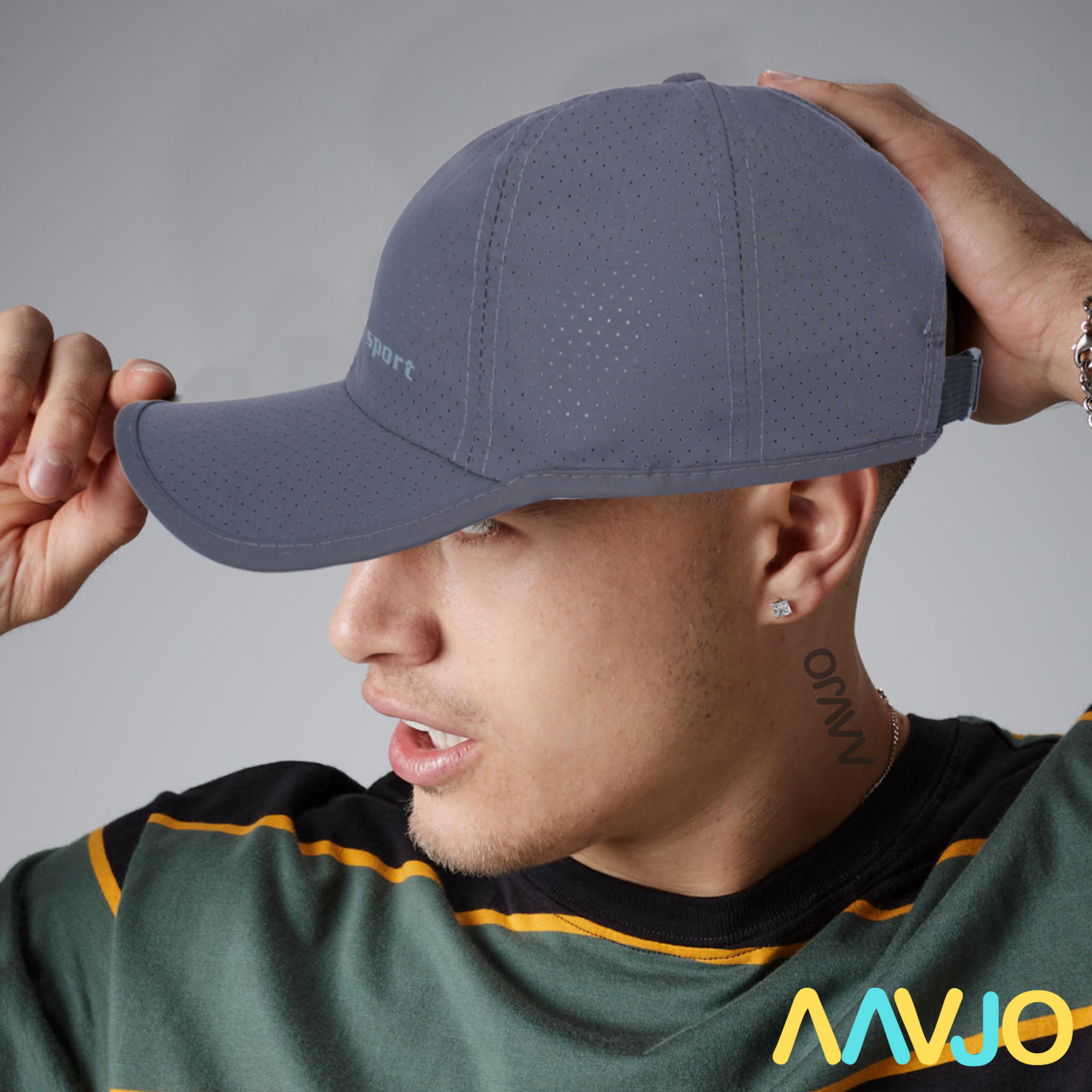 Quick Dry Baseball Cap Hat Topi for Men Women - Sport Grey