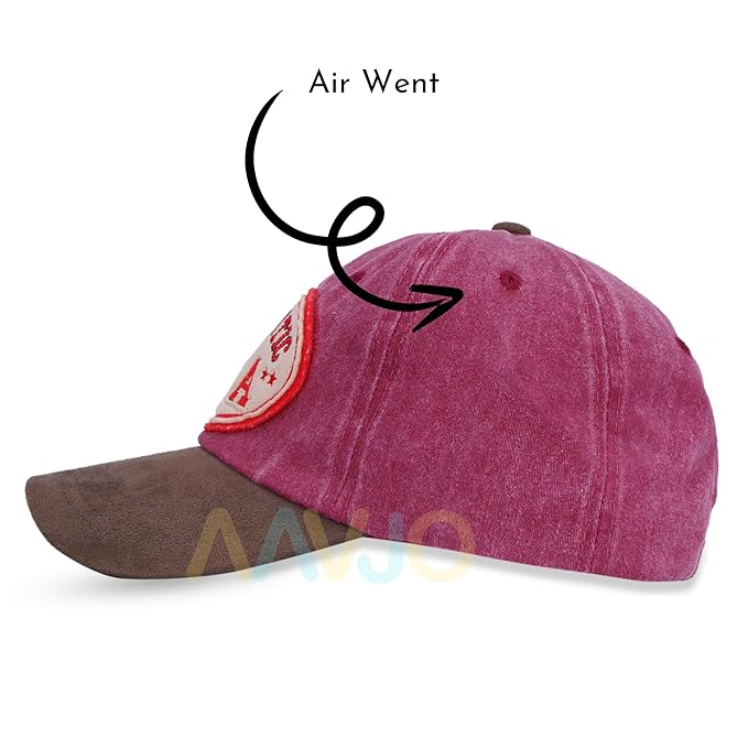 Embroidred Baseball Stylish Cap for Men Women - AuthenticUSA Red