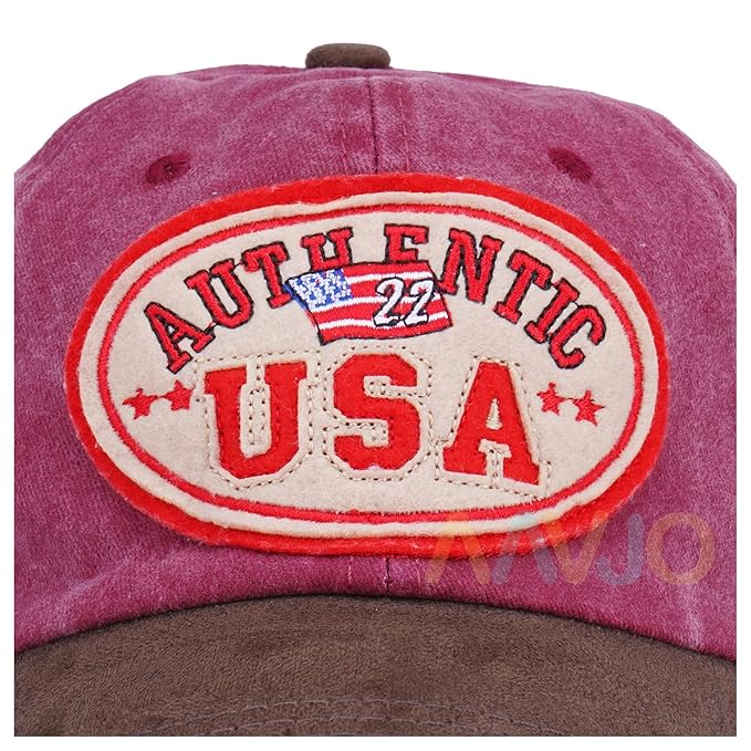 Embroidred Baseball Stylish Cap for Men Women - AuthenticUSA Red