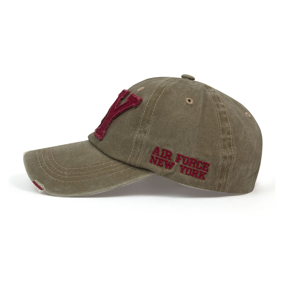 Cotton NY Style Snapback Baseball Cap Topi for Men Women - Beige