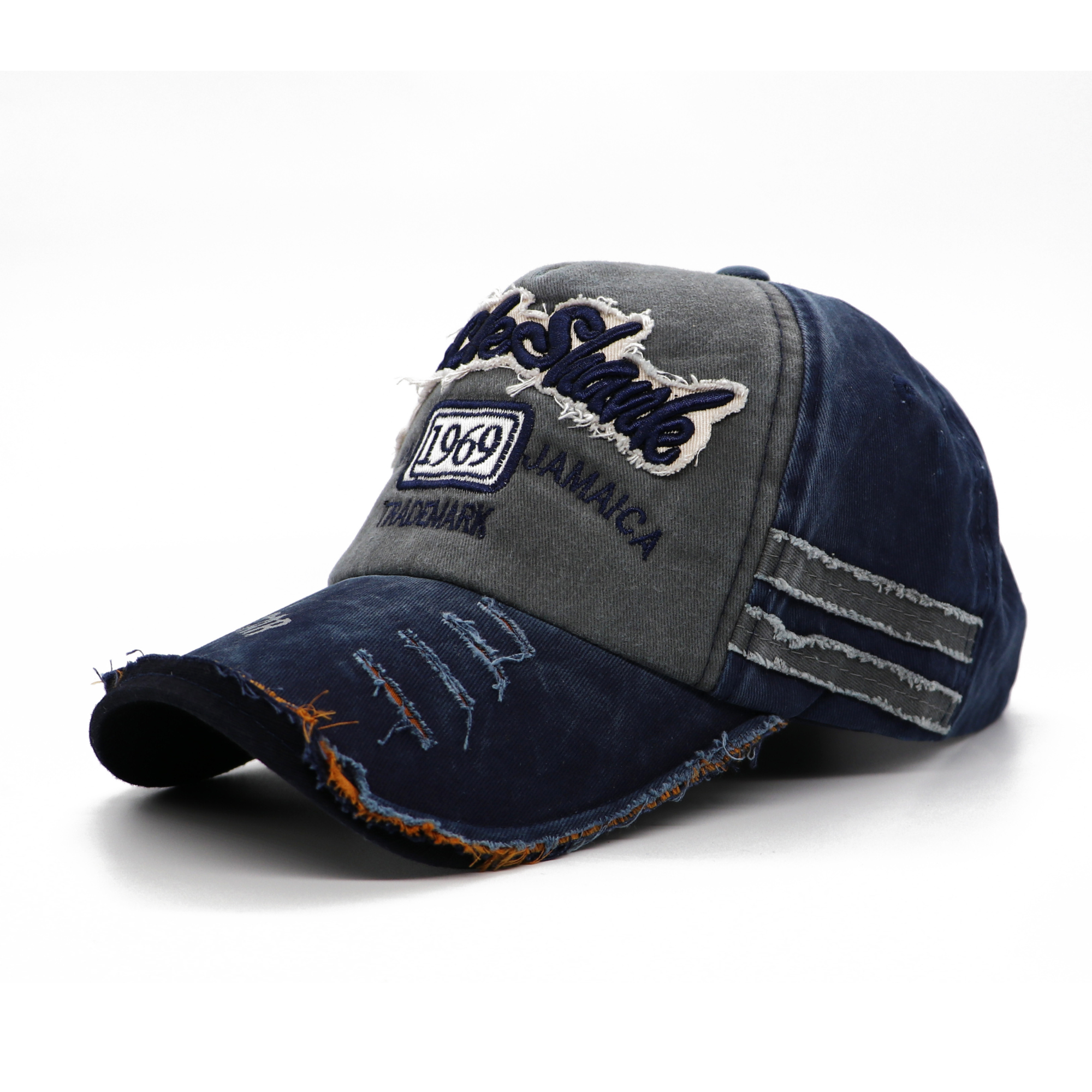 Stylish Cotton Vintage 1969 Embroidered  Cap for Men Women - Dark Blue