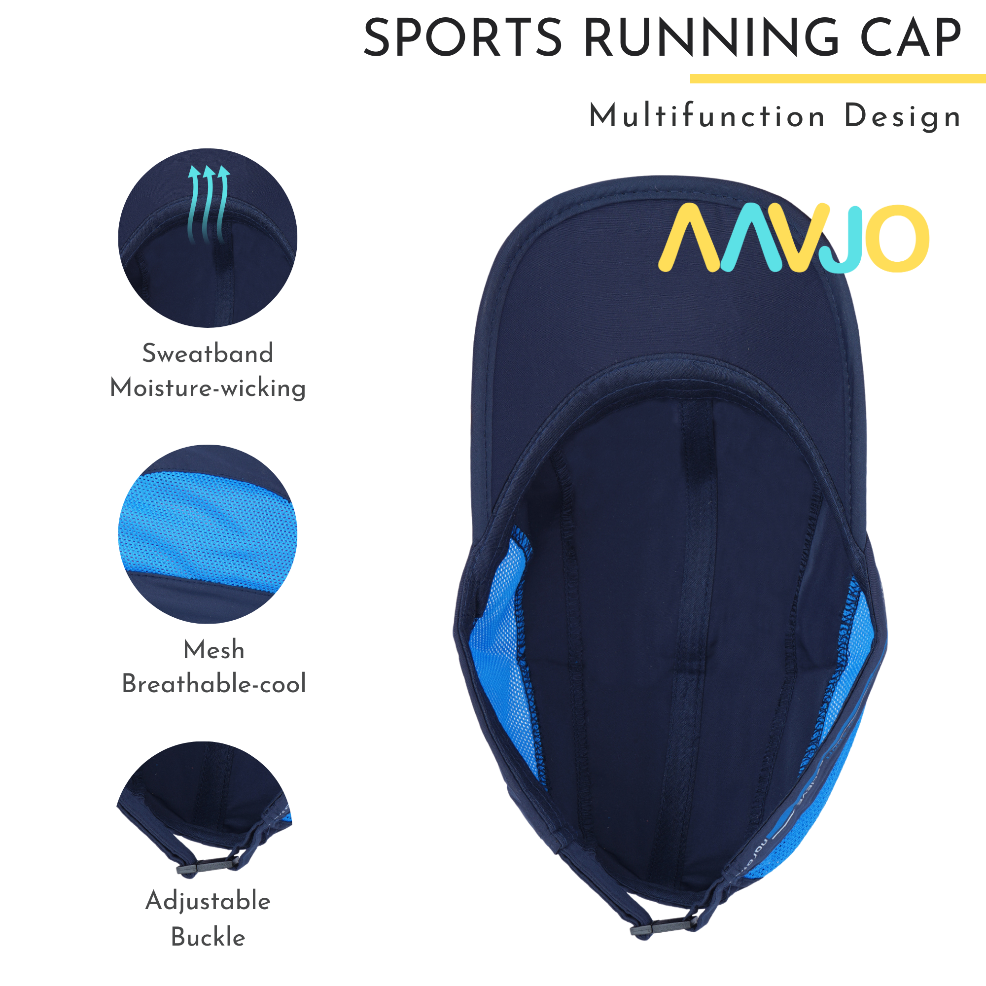 Quick Dry Baseball Cap Hat Topi for Men Women - Blue