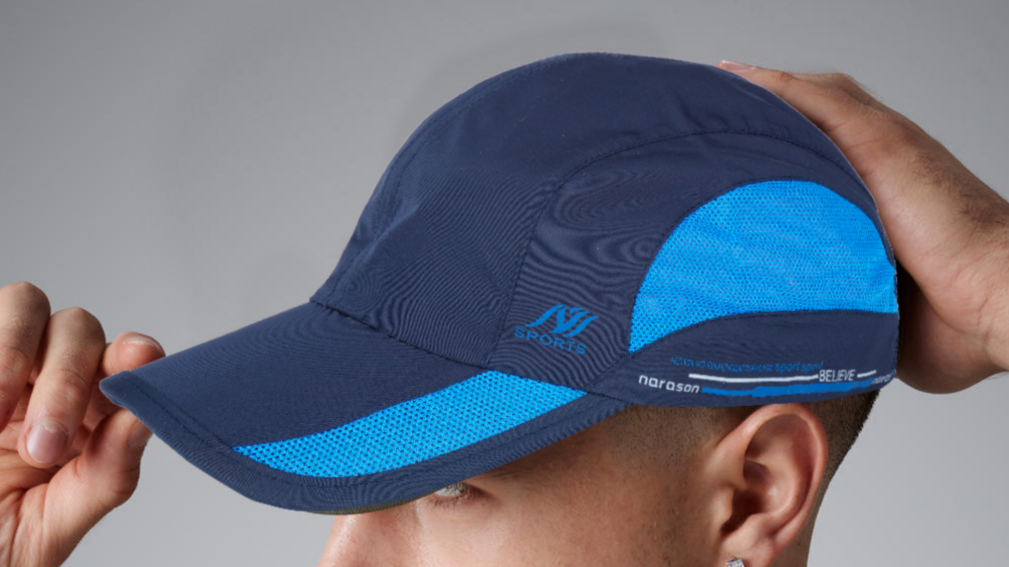 Quick Dry Baseball Cap Hat Topi for Men Women - Blue