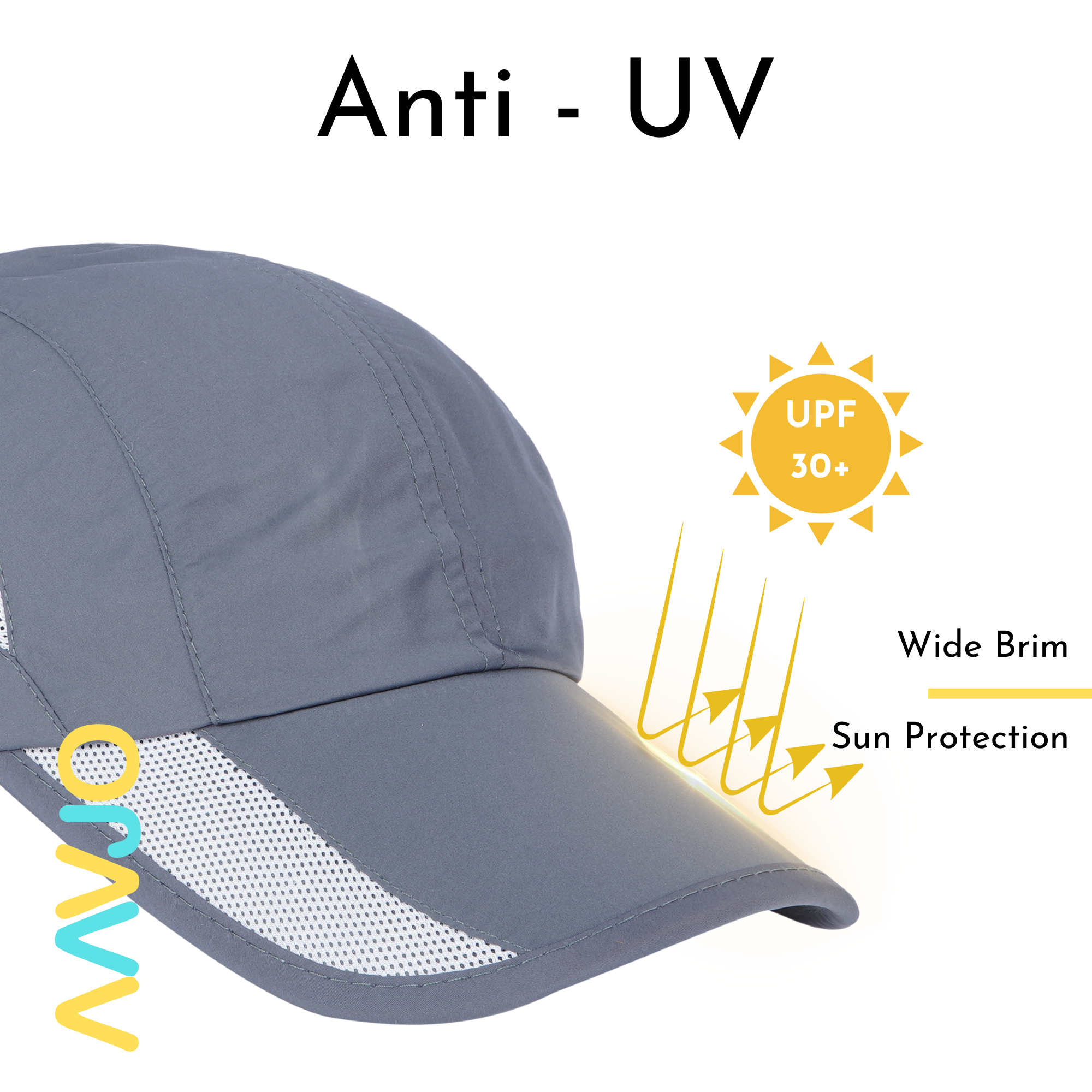 Quick Dry Baseball Cap Hat Topi for Men Women - Grey