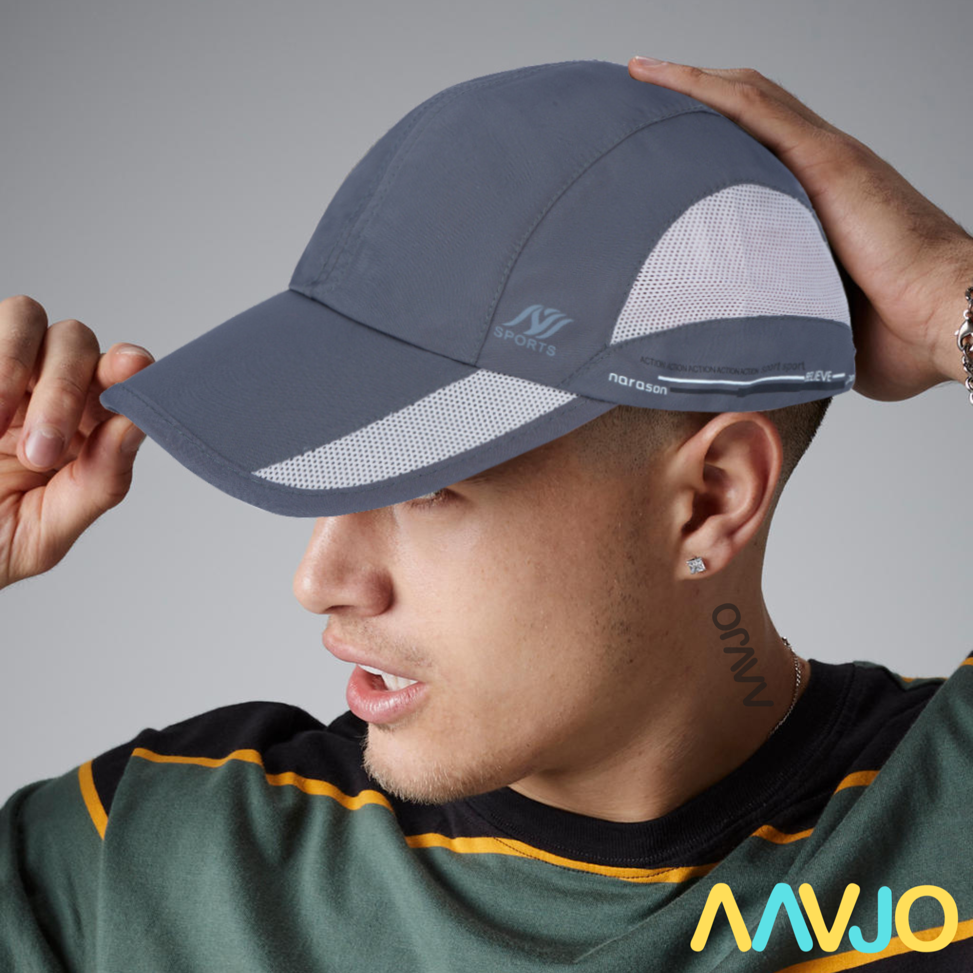 Quick Dry Baseball Cap Hat Topi for Men Women - Grey