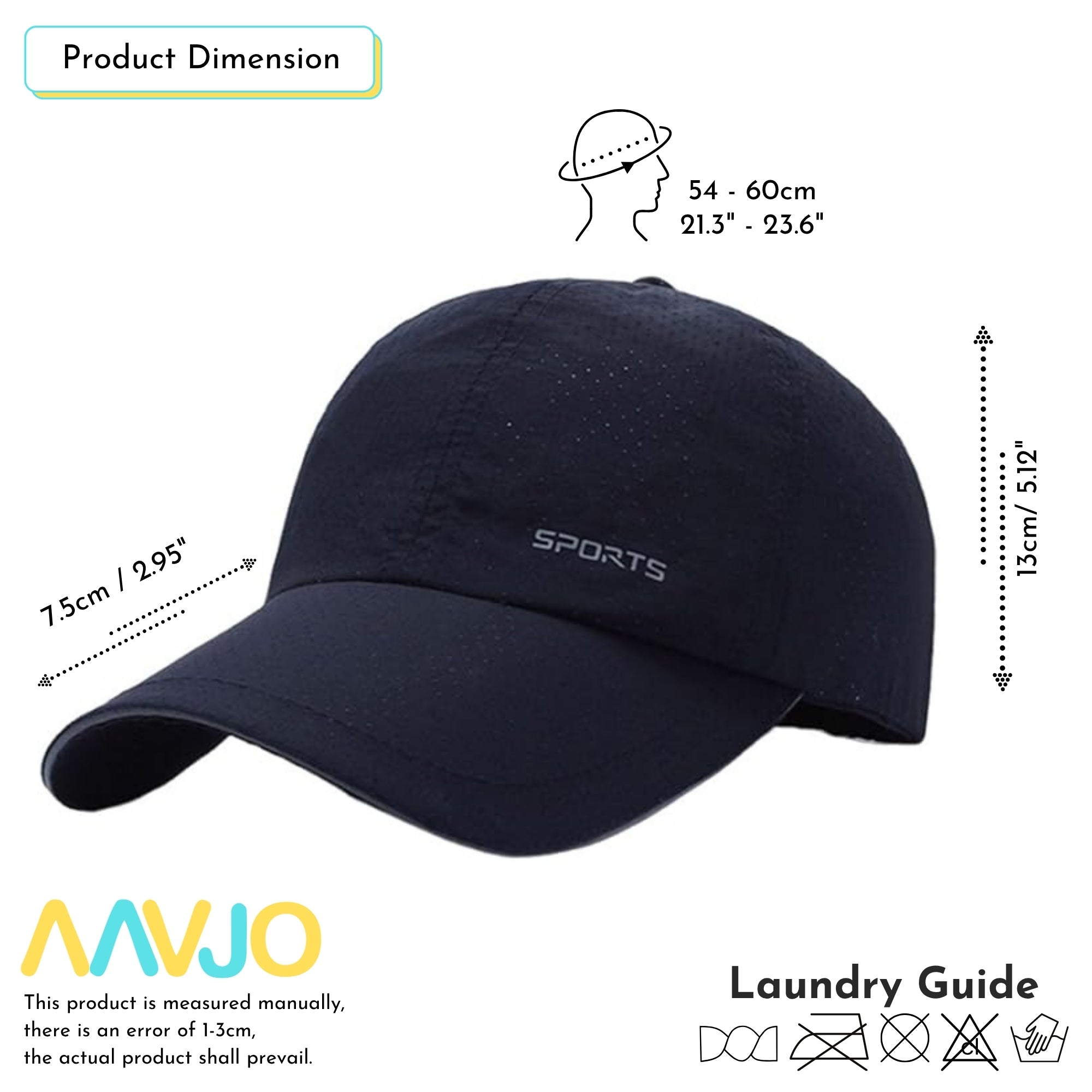 Quick Dry Baseball Cap Hat Topi for Men Women - Sport Blue