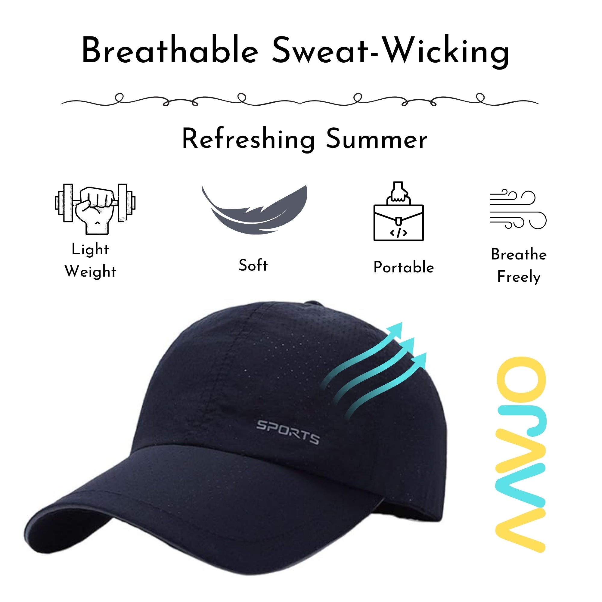 Quick Dry Baseball Cap Hat Topi for Men Women - Sport Blue