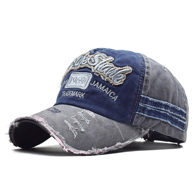 Stylish Cotton Vintage 1969 Embroidered  Cap for Men Women - Grey