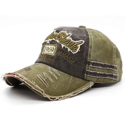 Stylish Cotton Vintage 1969 Embroidered  Cap for Men Women - Light Green