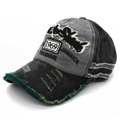 Stylish Cotton Vintage 1969 Embroidered  Cap for Men Women - Smoky Black