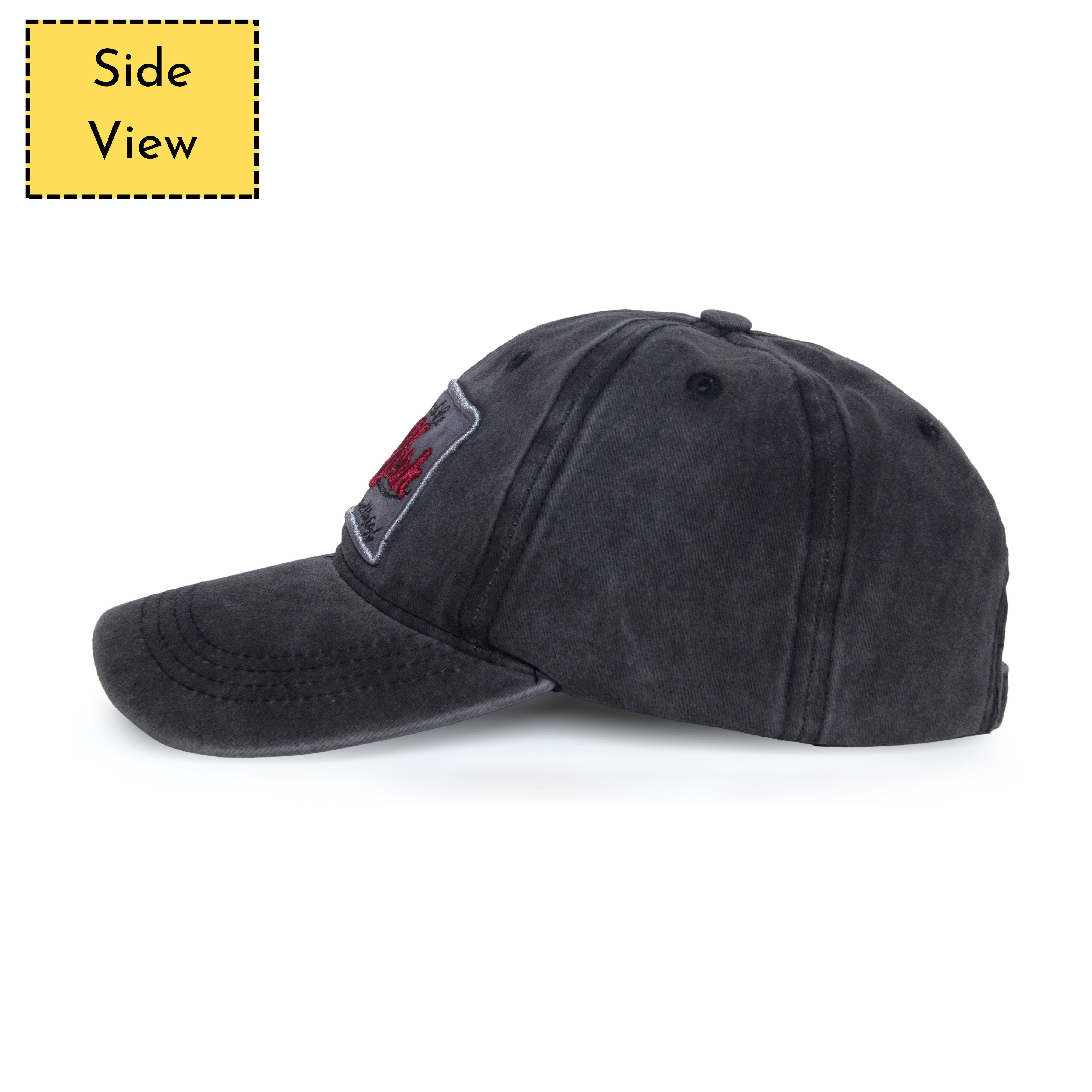 Cotton New York Style Snapback Baseball Cap for Men Women - Smoky Black