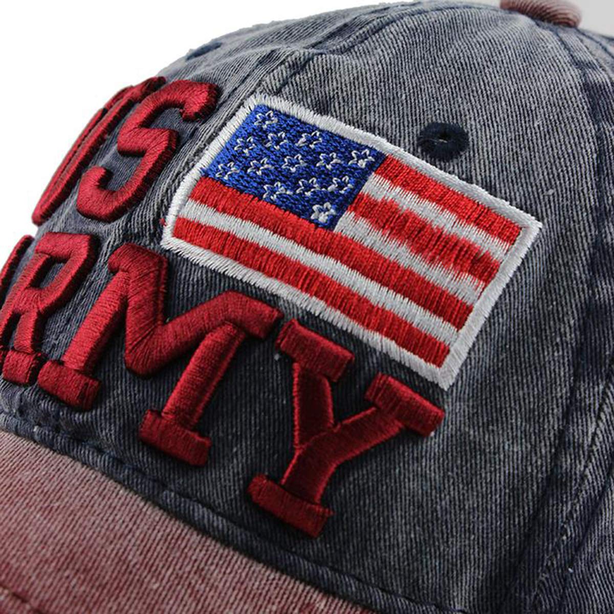 Embroidred Baseball Stylish Cap for Men Women - US Army - Blue