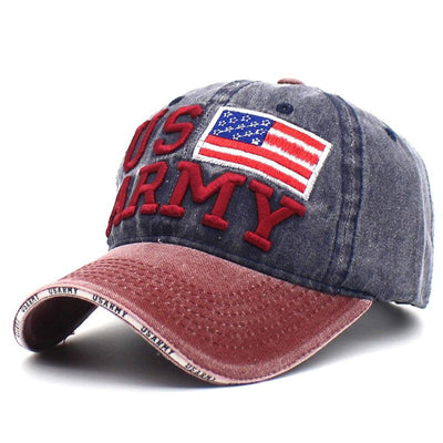 Embroidred Baseball Stylish Cap for Men Women - US Army - Blue