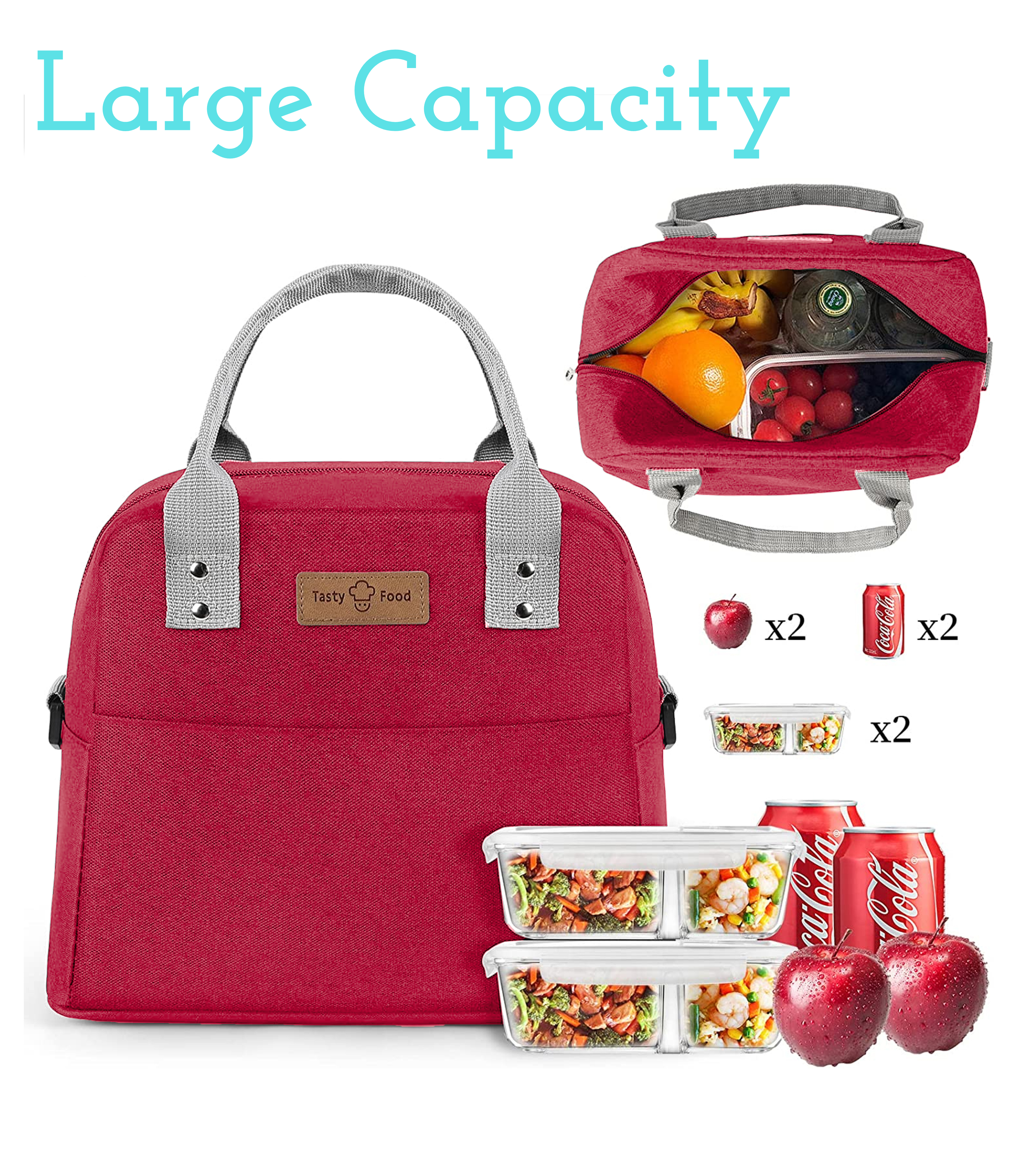 Insulated Lunch Bag with adjustable strap