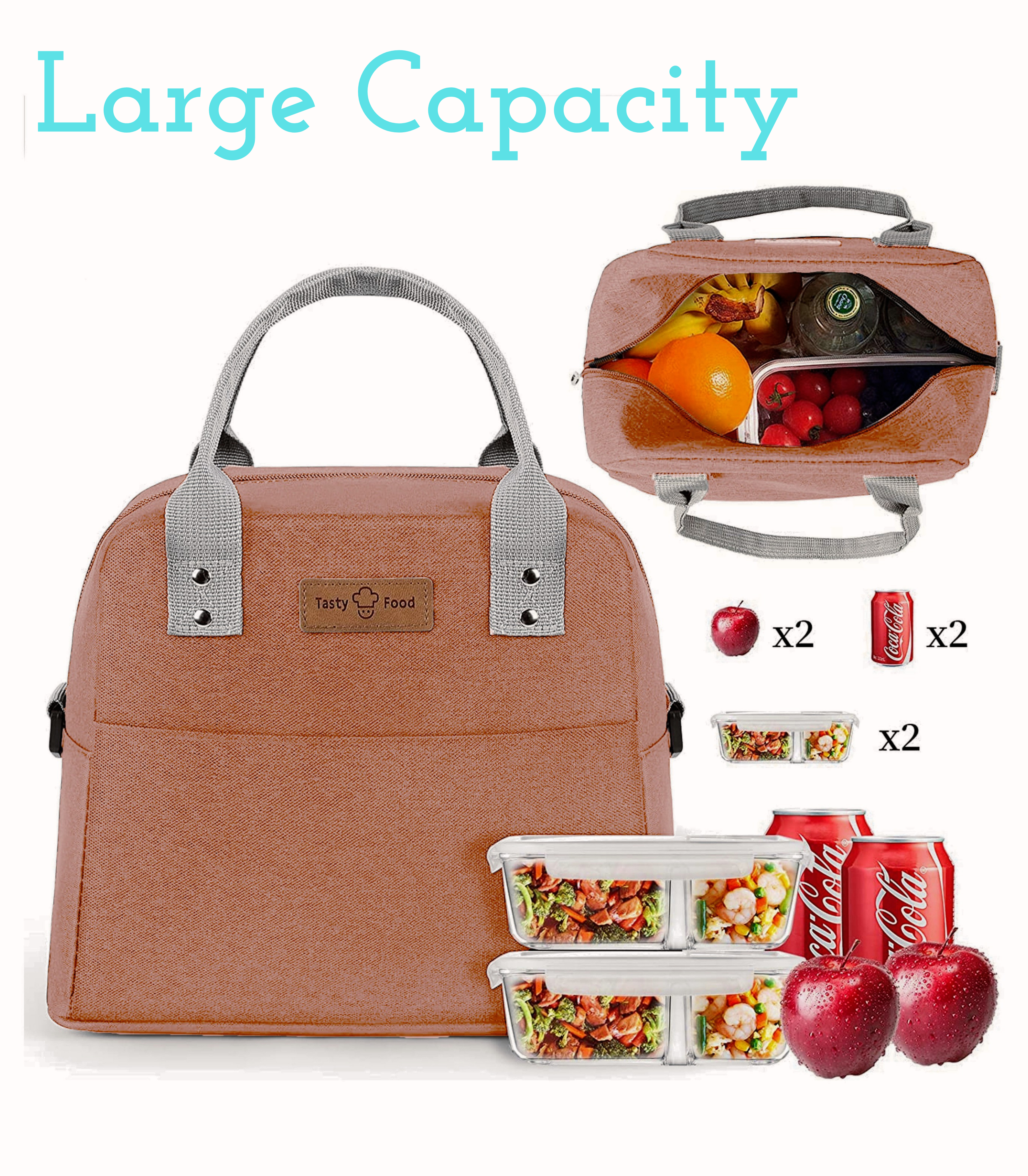 Insulated Lunch Bag with adjustable strap