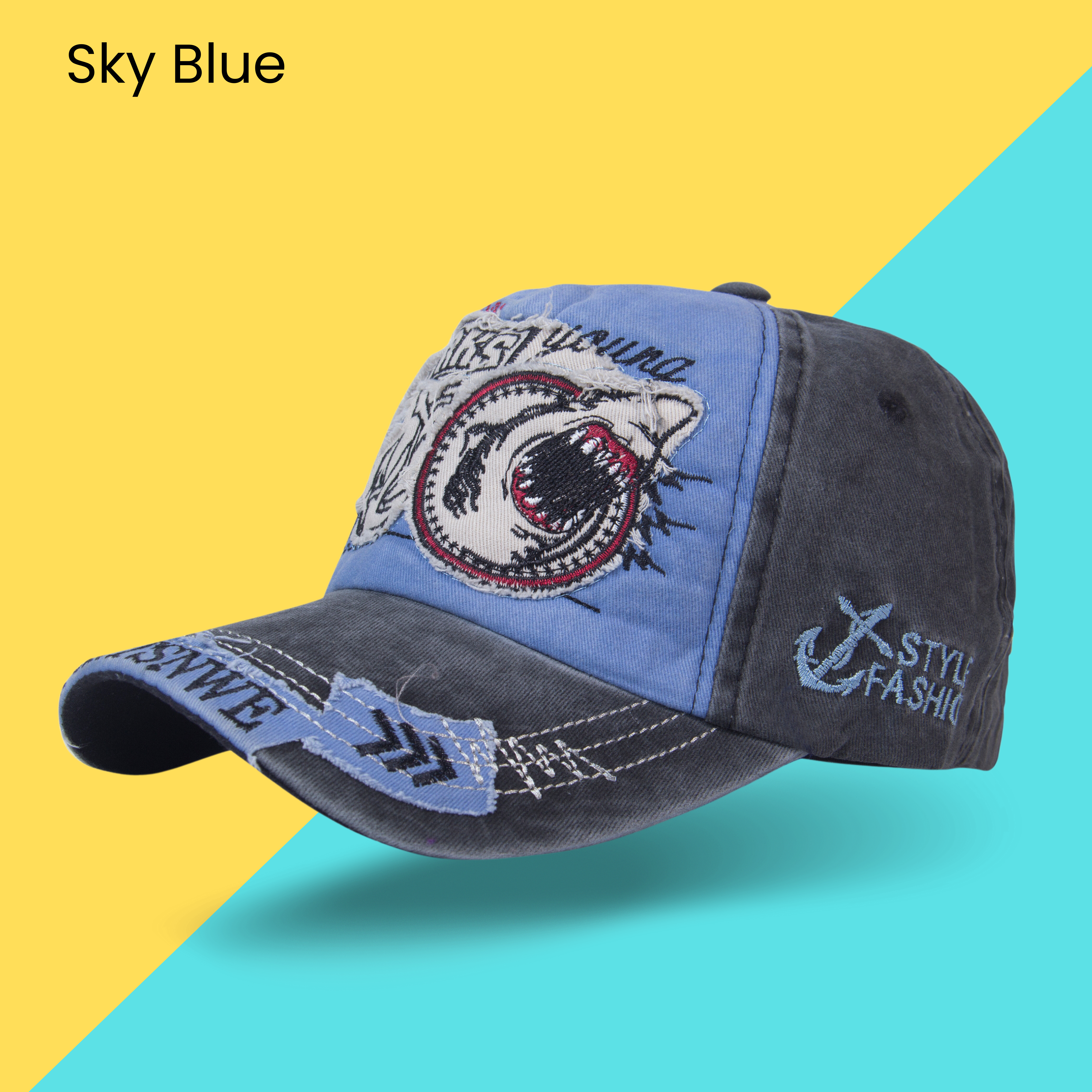 Cotton Shark Style Snapback Baseball Cap for Men Women