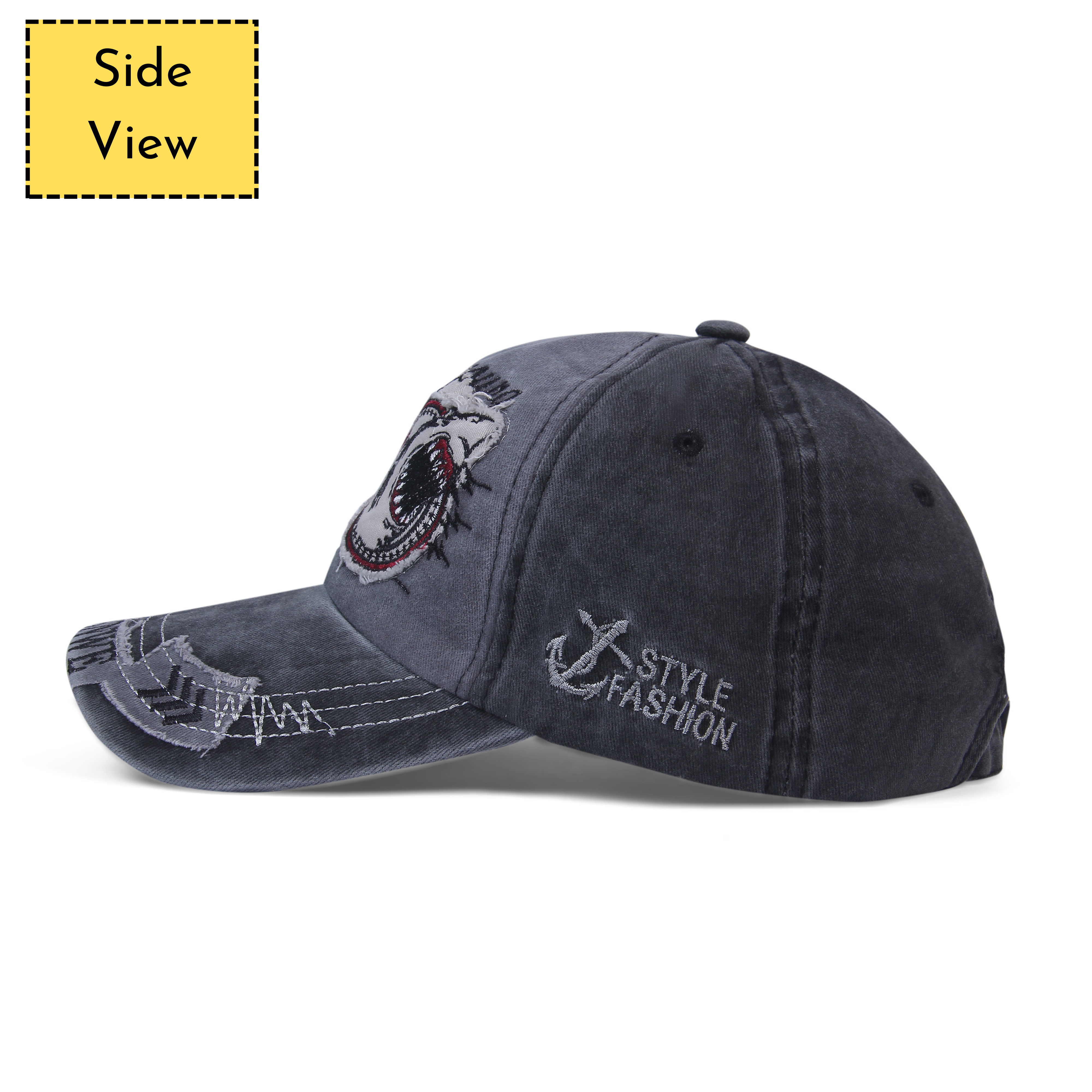 Cotton Shark Style Snapback Baseball Cap for Men Women