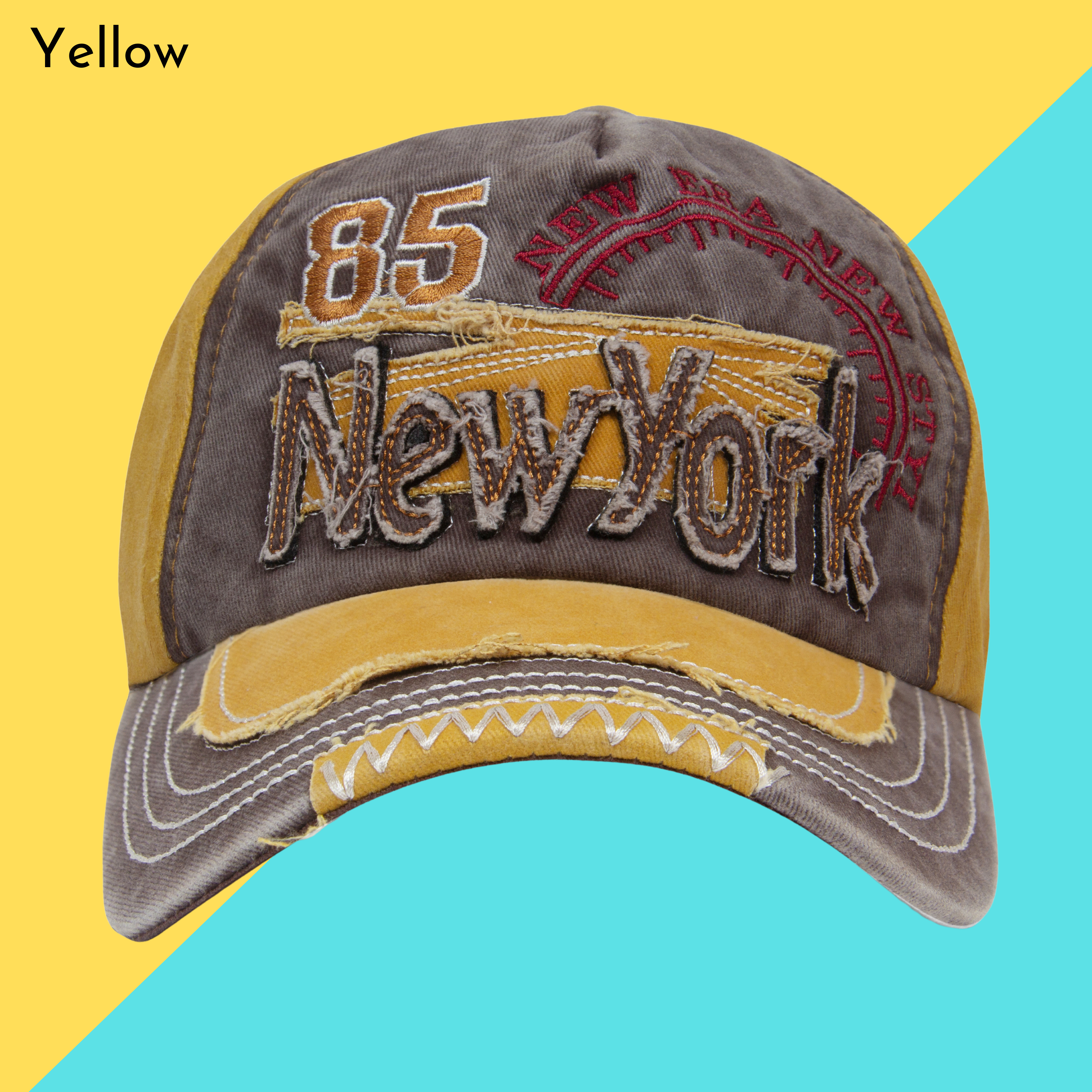 Cotton NY85 Style Snapback Baseball Cap for Men Women