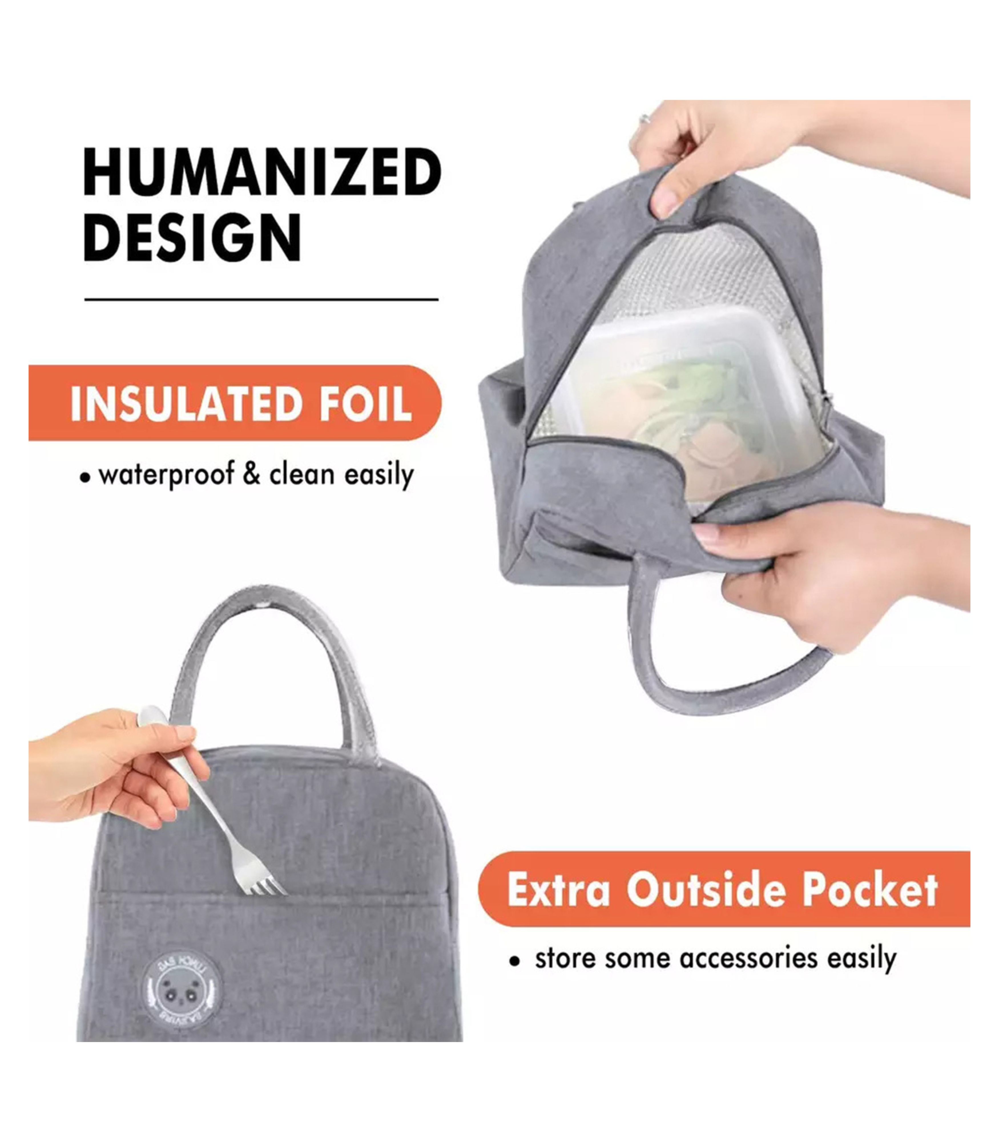 Bear Eye Insulated Lunch Bag