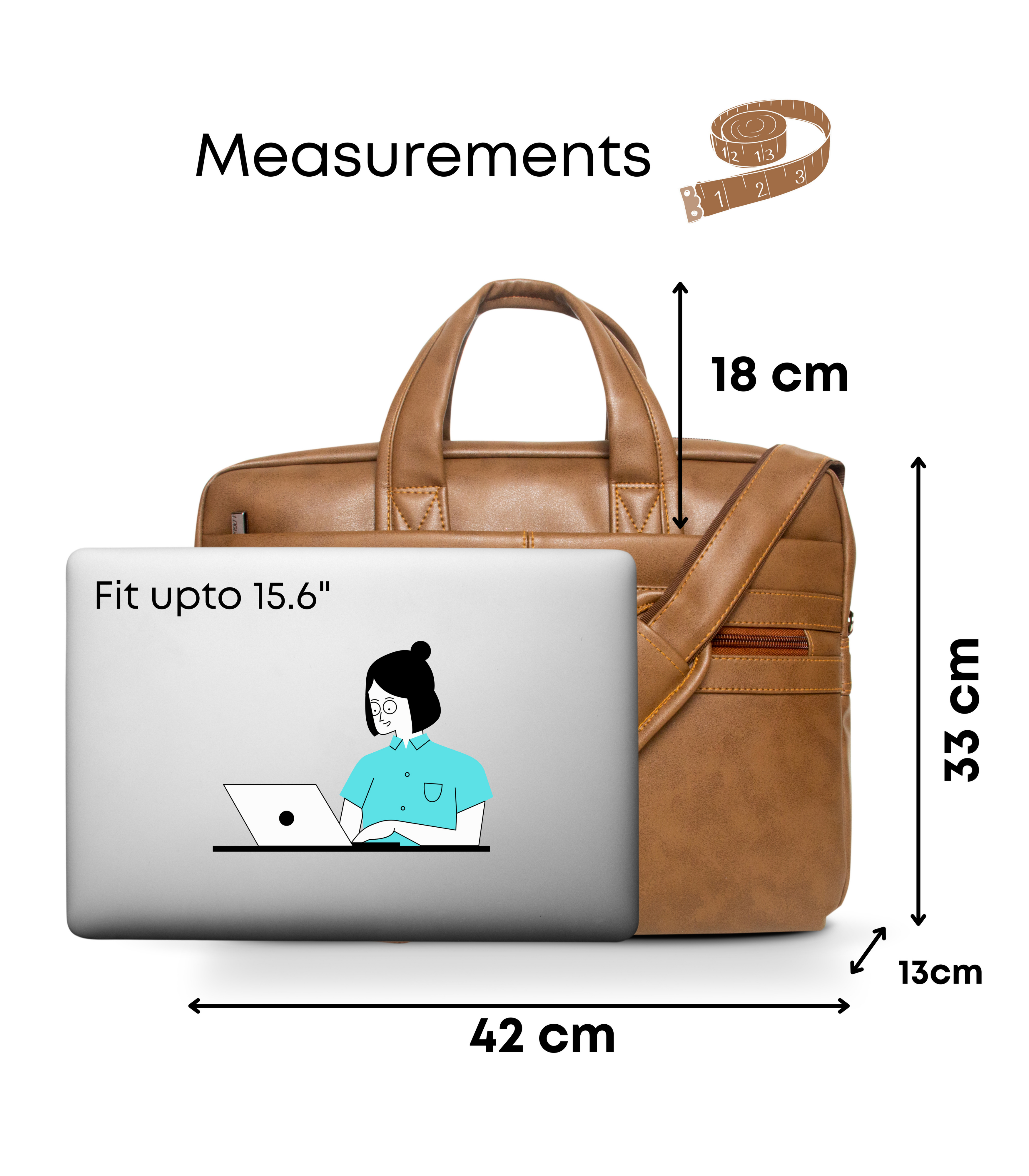 Briefcase Messenger Office Travel Bag for laptop upto 15.6 inch FF