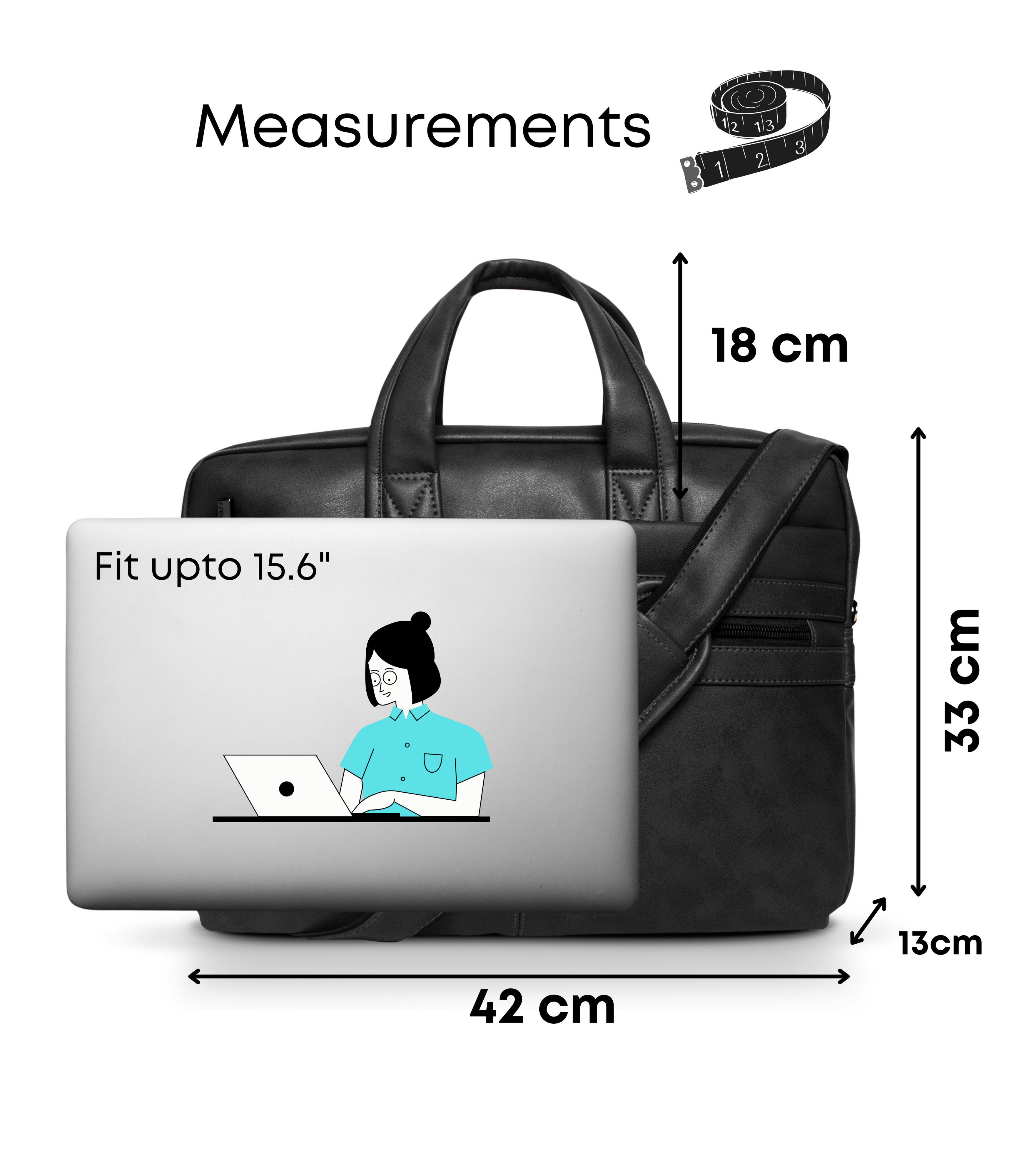 Buy INDHA Blue Denim Laptop Bag | 14 Inch Water-Resistant Office Bag