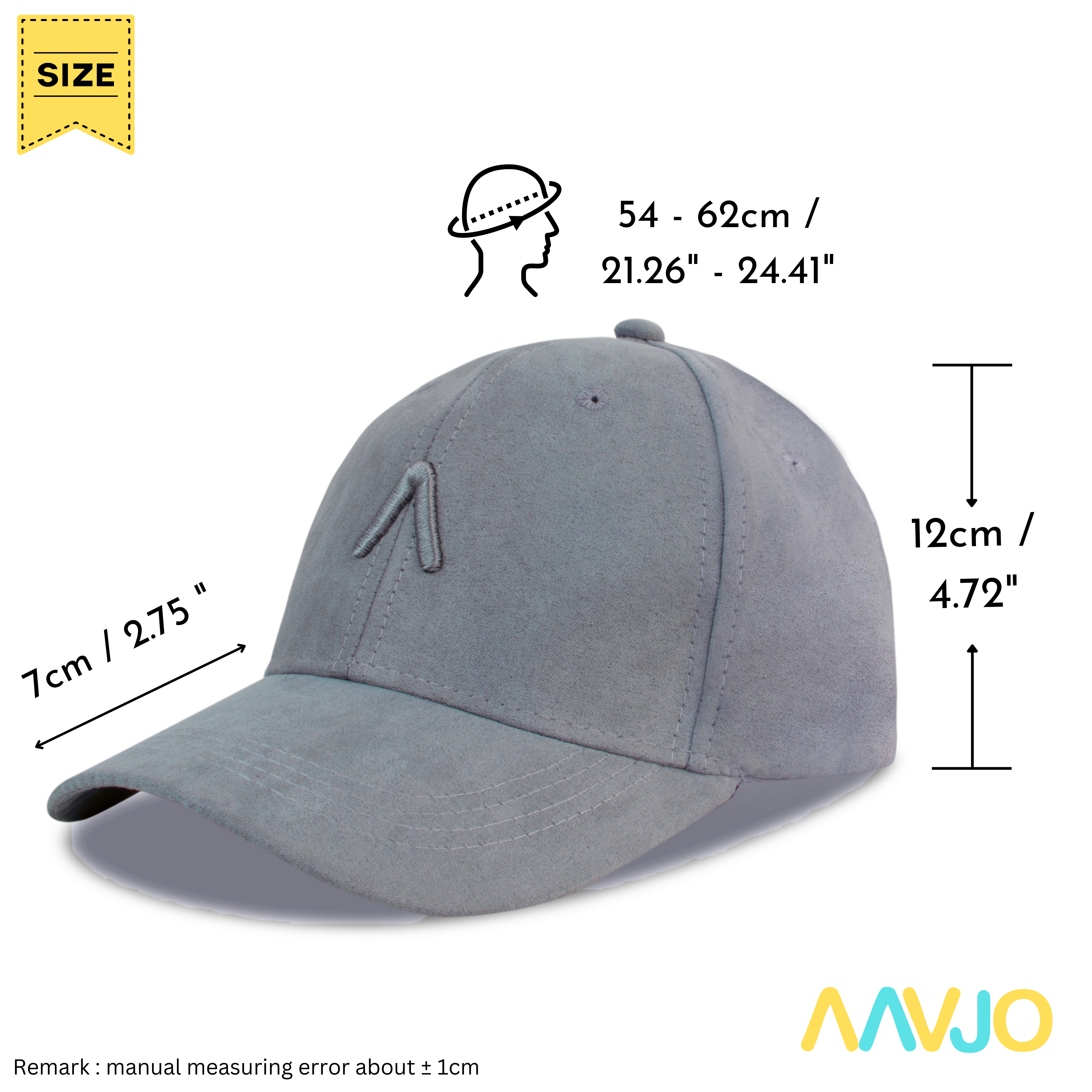 Unisex Faux Suede Premium Baseball Adjustable Cap for Men Women