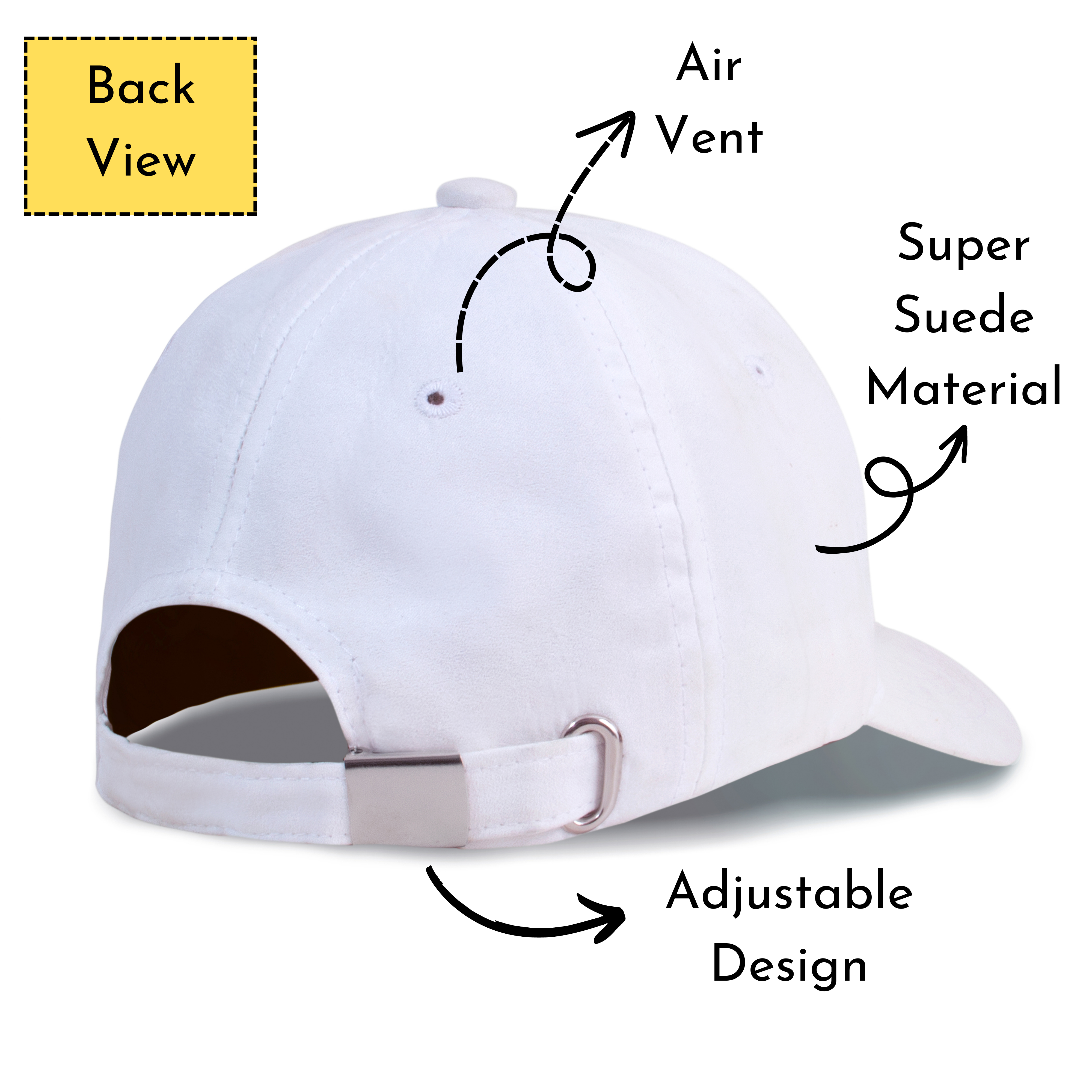 Unisex Faux Suede Premium Baseball Adjustable Cap for Men Women